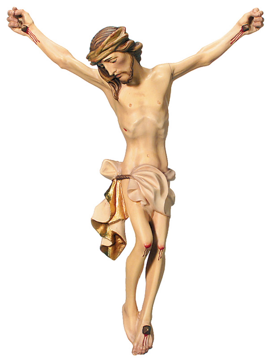 Holzfigur Jesus Christus Figur für Kruzifix/ Kreuz "Leonardo" H 10 cm Statue Ahornholz Holzstatue