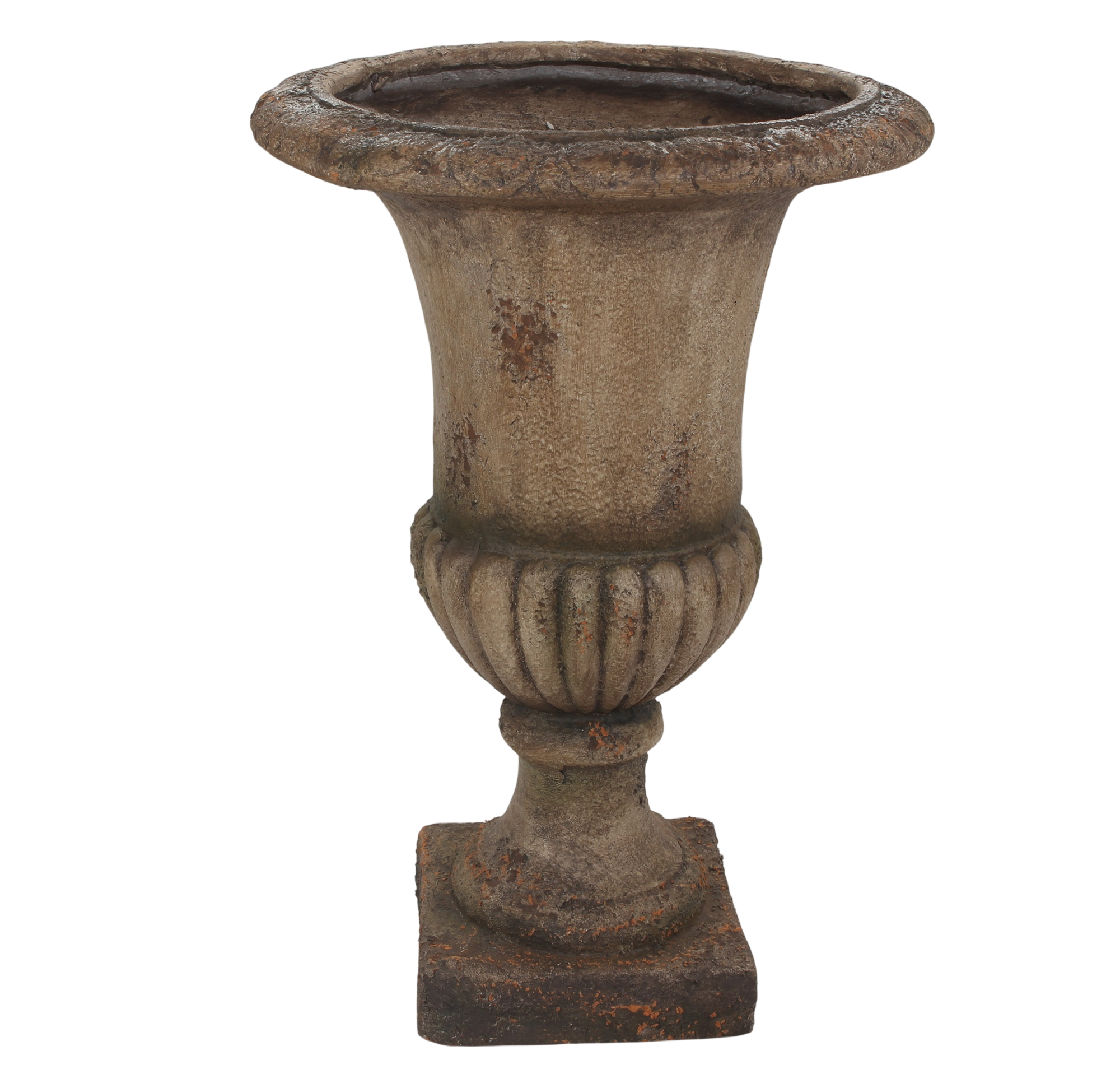 Campana Gartenurne Vase Resin zum Bepflanzen – Antik Rostpatina Neoklassik H 70 cm