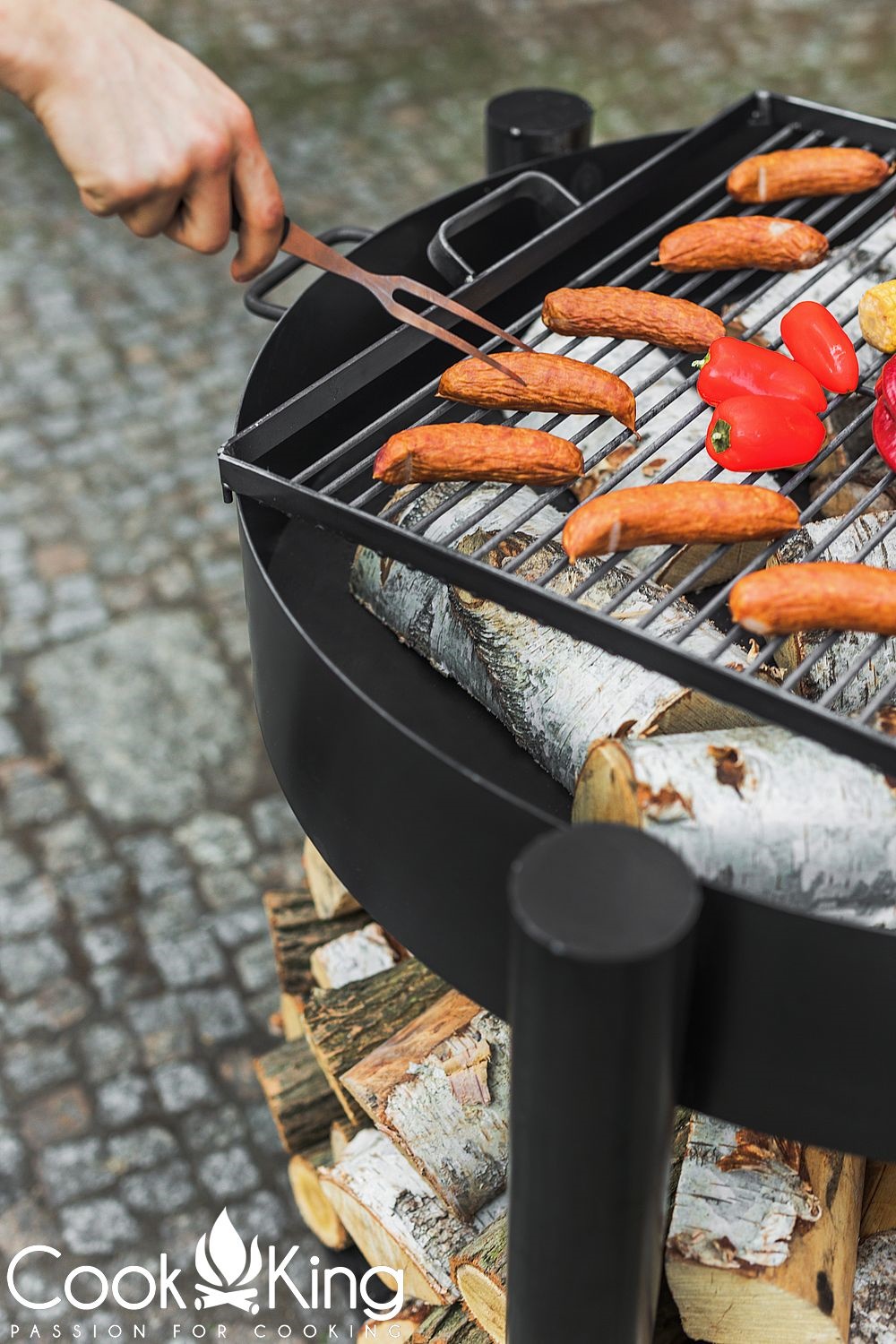 Feuerschale "Montana" high Ø 60 cm Feuerstelle für Garten aus Stahl als Wärmequelle oder Grill