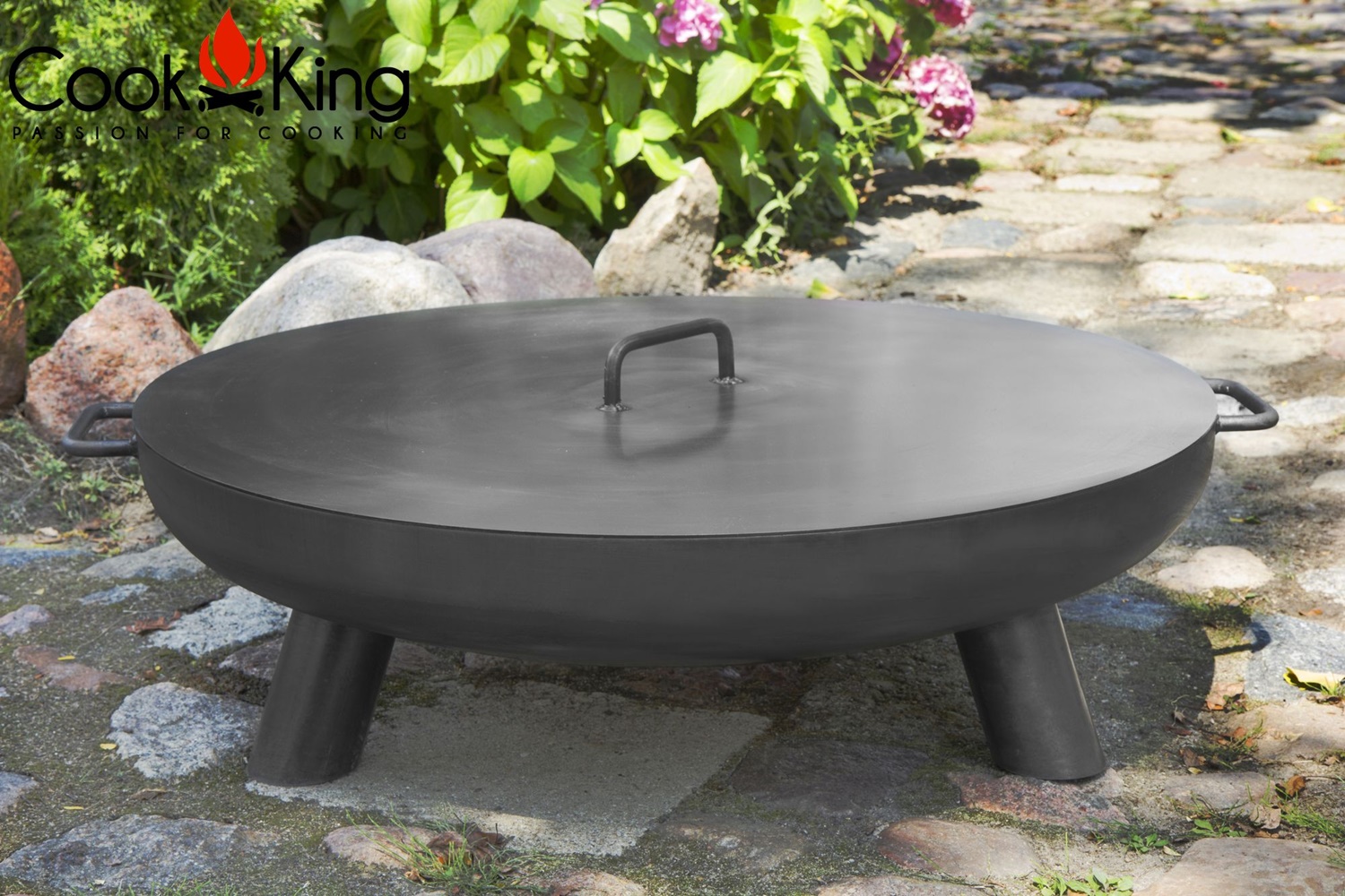 Feuerschale "Bali" Ø 70cm Feuerstelle für den Garten aus Stahl Feuerkorb als Wärmequelle oder Grill