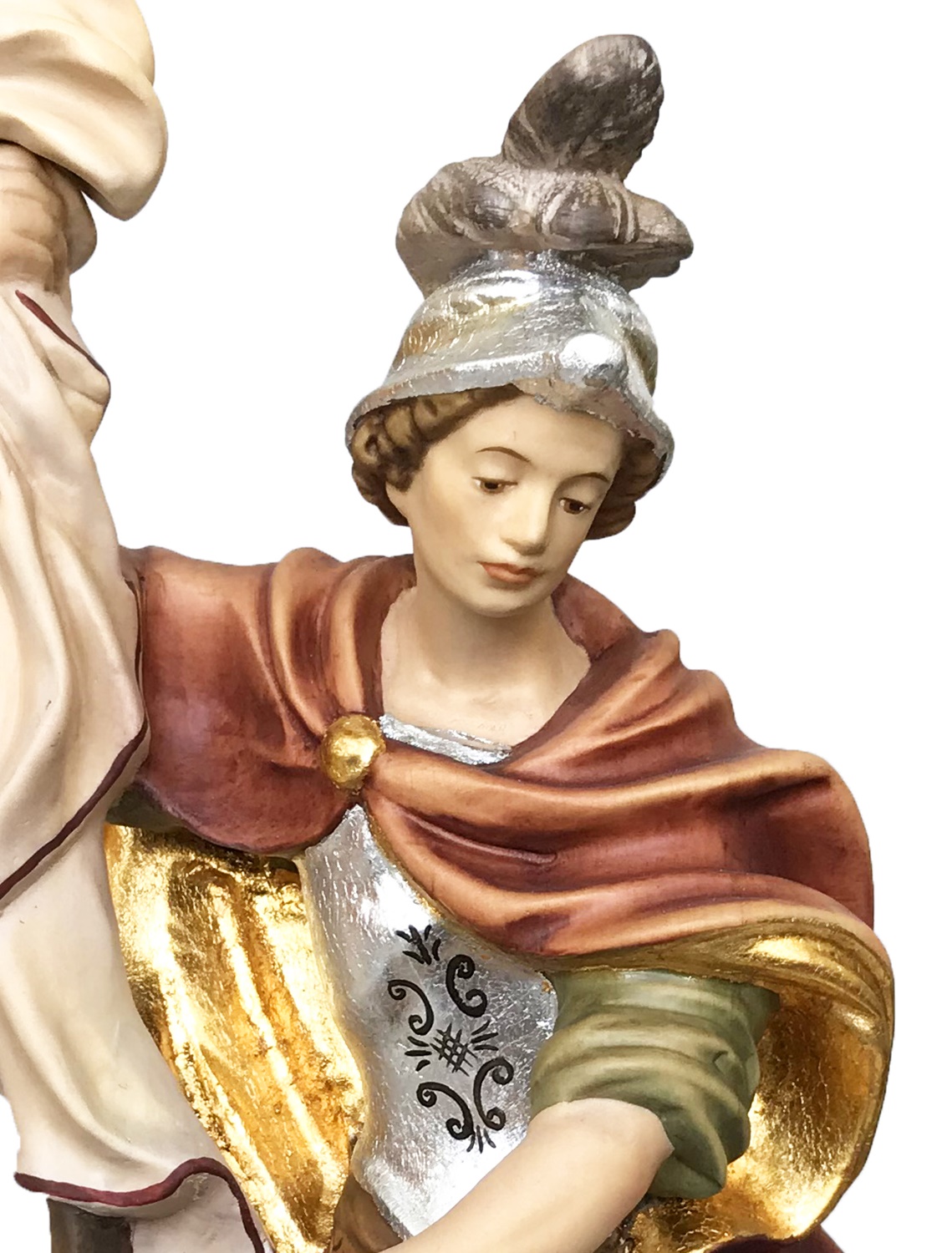 Heiligenfigur Heiliger Florian H 12 cm Florian von Lorch Holzfigur Schutzpatron Statue aus Ahornholz