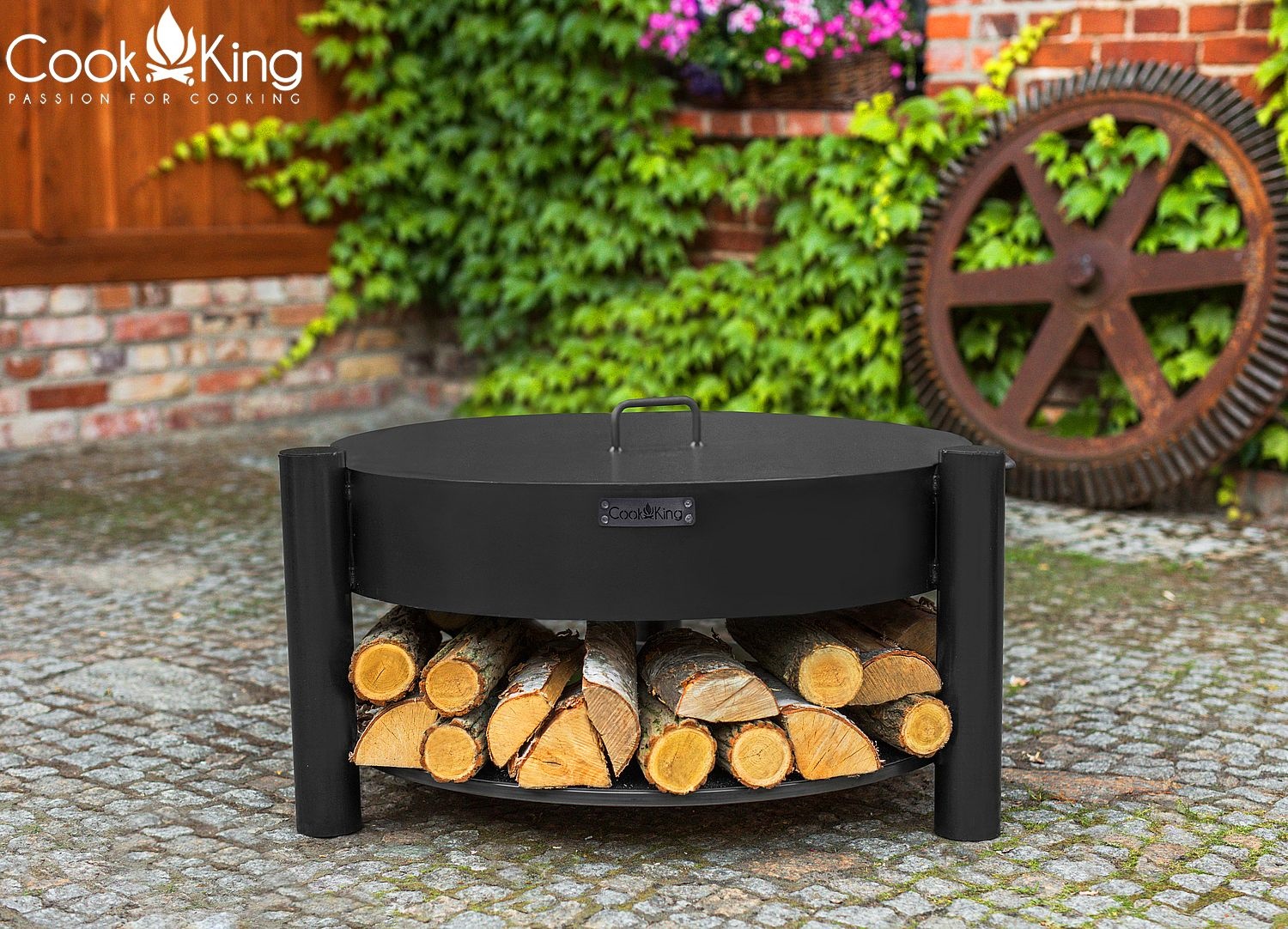 Feuerschale "Montana" Ø 70 cm Feuerstelle für Garten aus Stahl Feuerkorb als Wärmequelle oder Grill