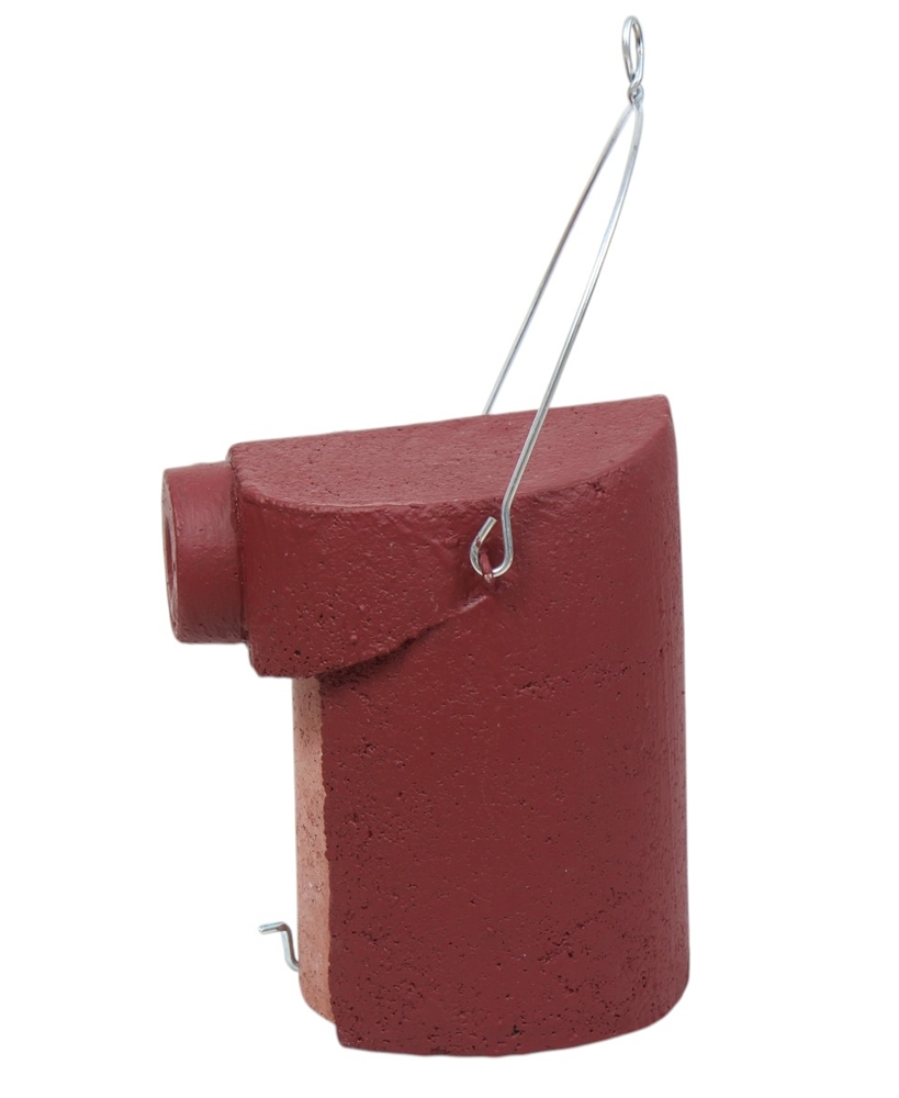 Naturschutzprodukt Nisthöhle Typ 3SV Flugloch 34 mm Nisthilfe mit Katzen- Marderschutz in rot