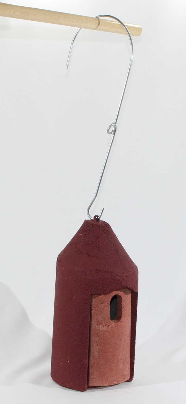 Naturschutzprodukt Nisthöhle Typ 2M Vogelnisthöhle braun freihängend FO Flugloch 29 x 55 mm oval