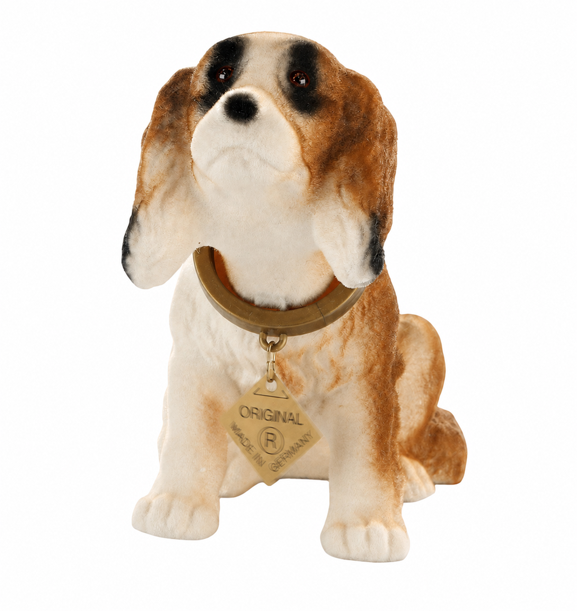 Wackel Figur Hund Bernhardiner Wackelfigur H 13 cm klein Dekofigur mit Wackelkopf
