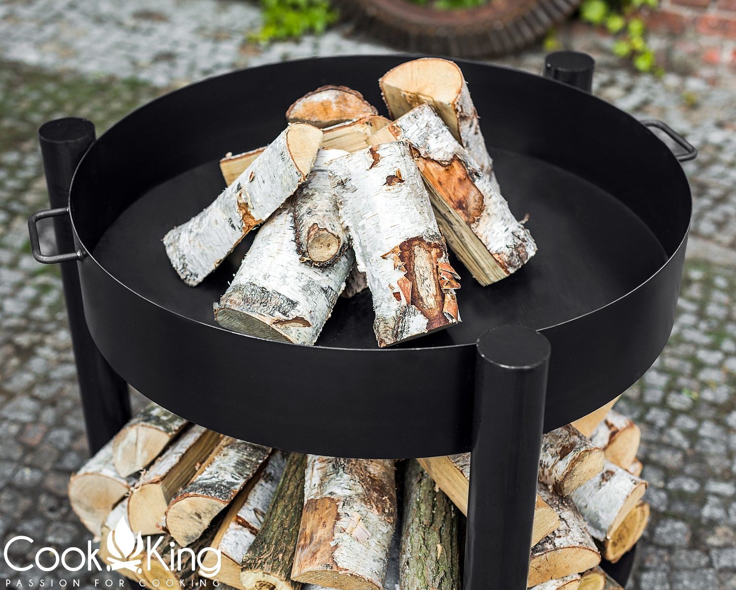 Feuerschale "Montana" high Ø 60 cm Feuerstelle für Garten aus Stahl als Wärmequelle oder Grill