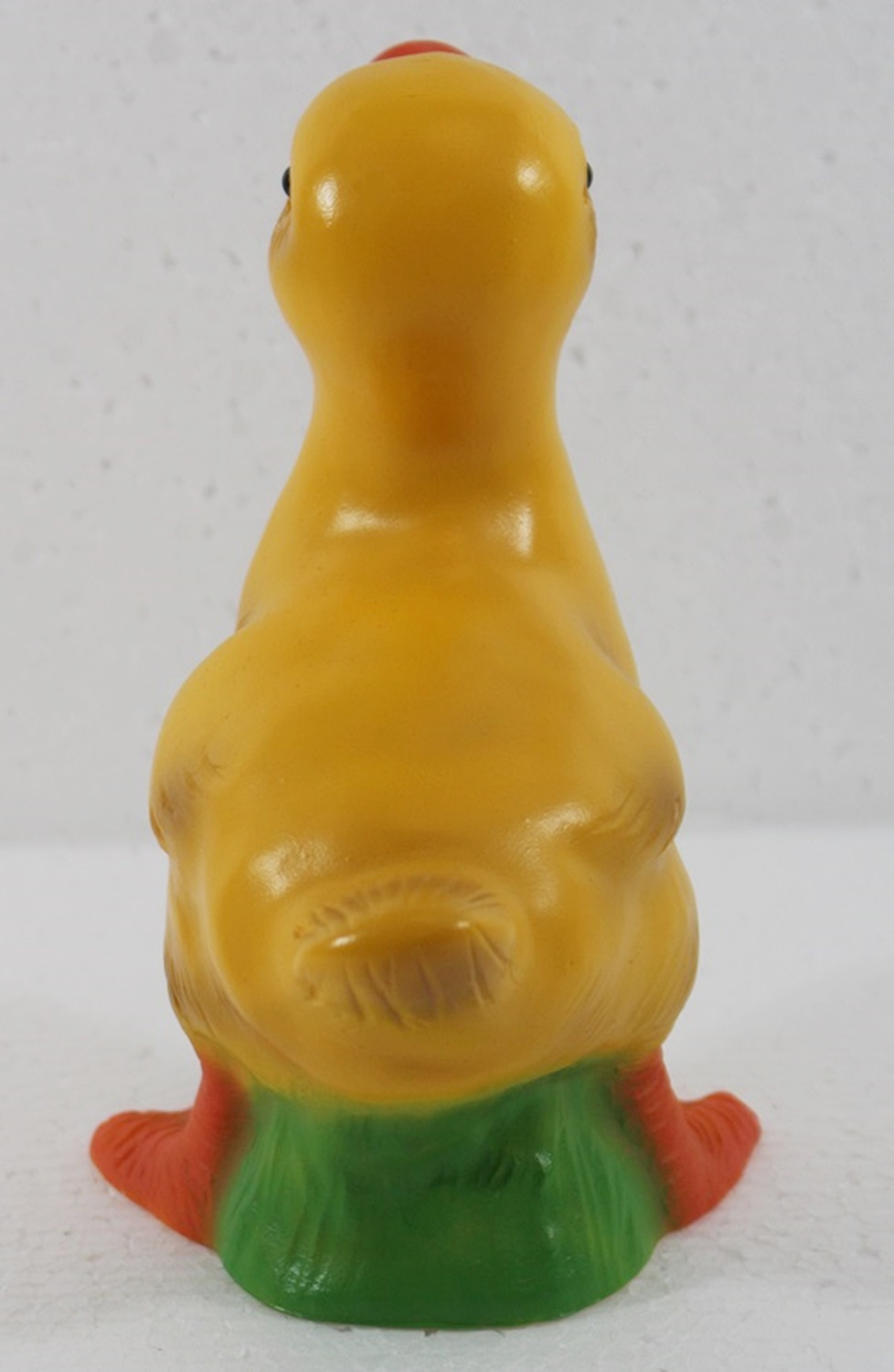 Deko Garten Figur Tierfigur Ente Küken stehend mit offenem Schnabel aus Kunststoff Höhe 15 cm