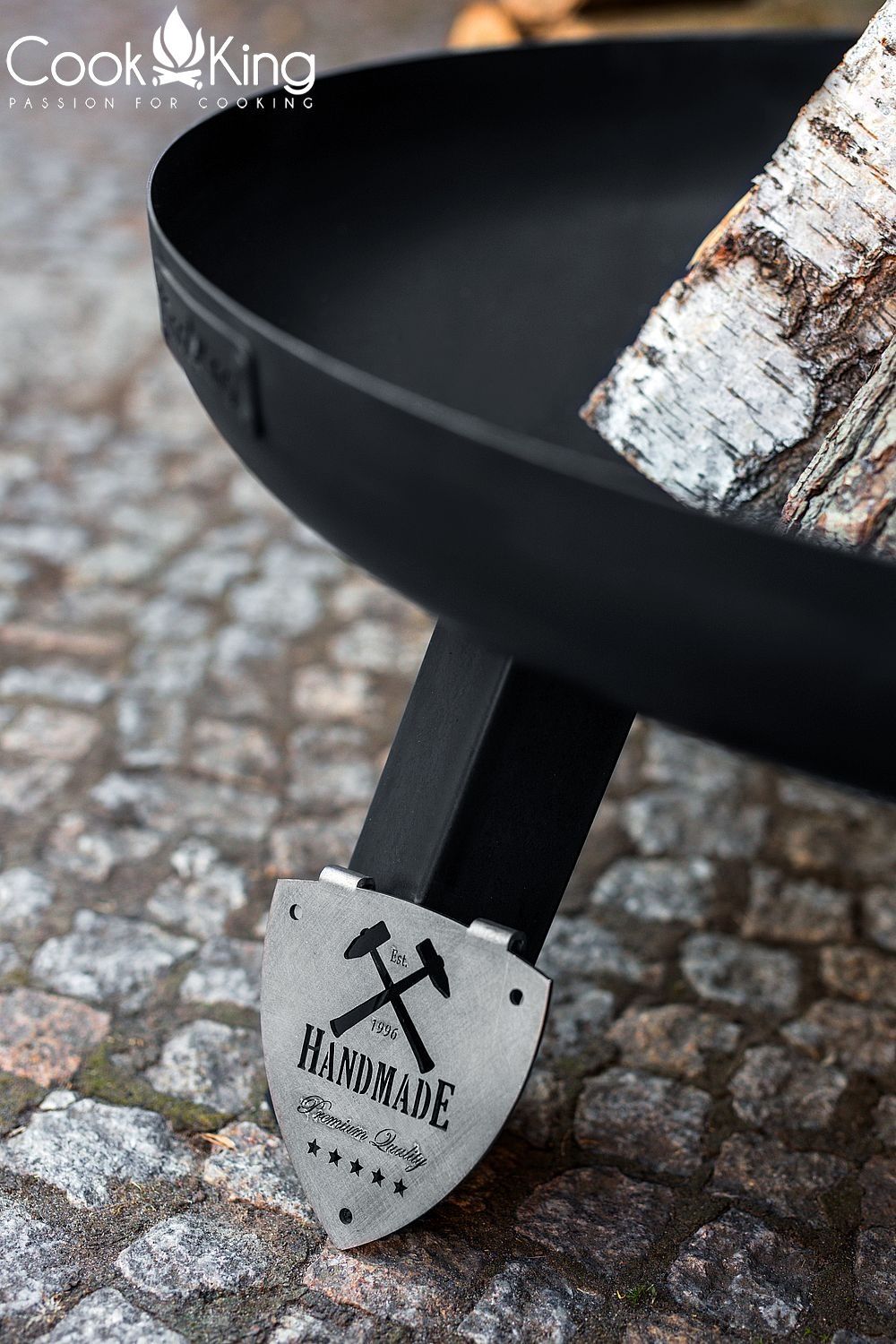 Feuerschale "Polo" Ø 60 cm Feuerstelle für Garten aus Stahl Feuerkorb als Wärmequelle oder Grill