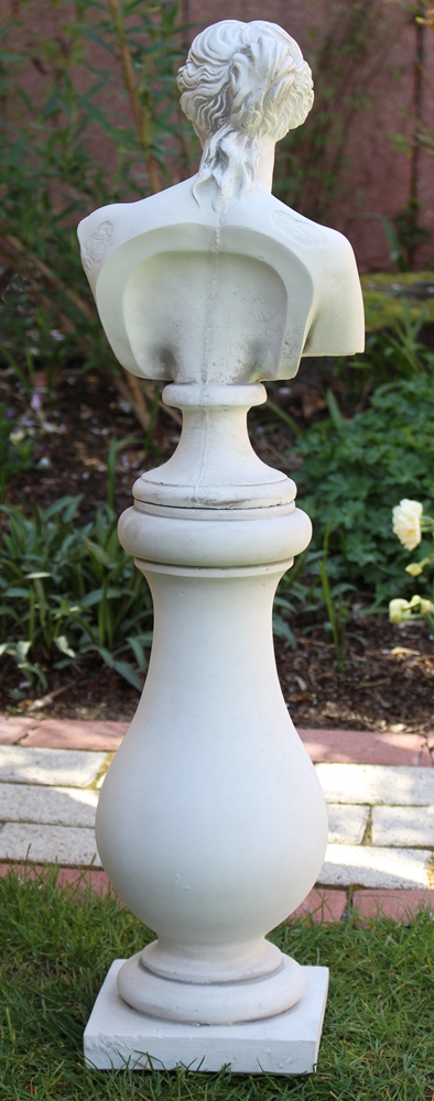 Beton Figuren Statue Büste Venus von Milo auf Baluster Säule H 73 cm Satz Gartenskulpturen