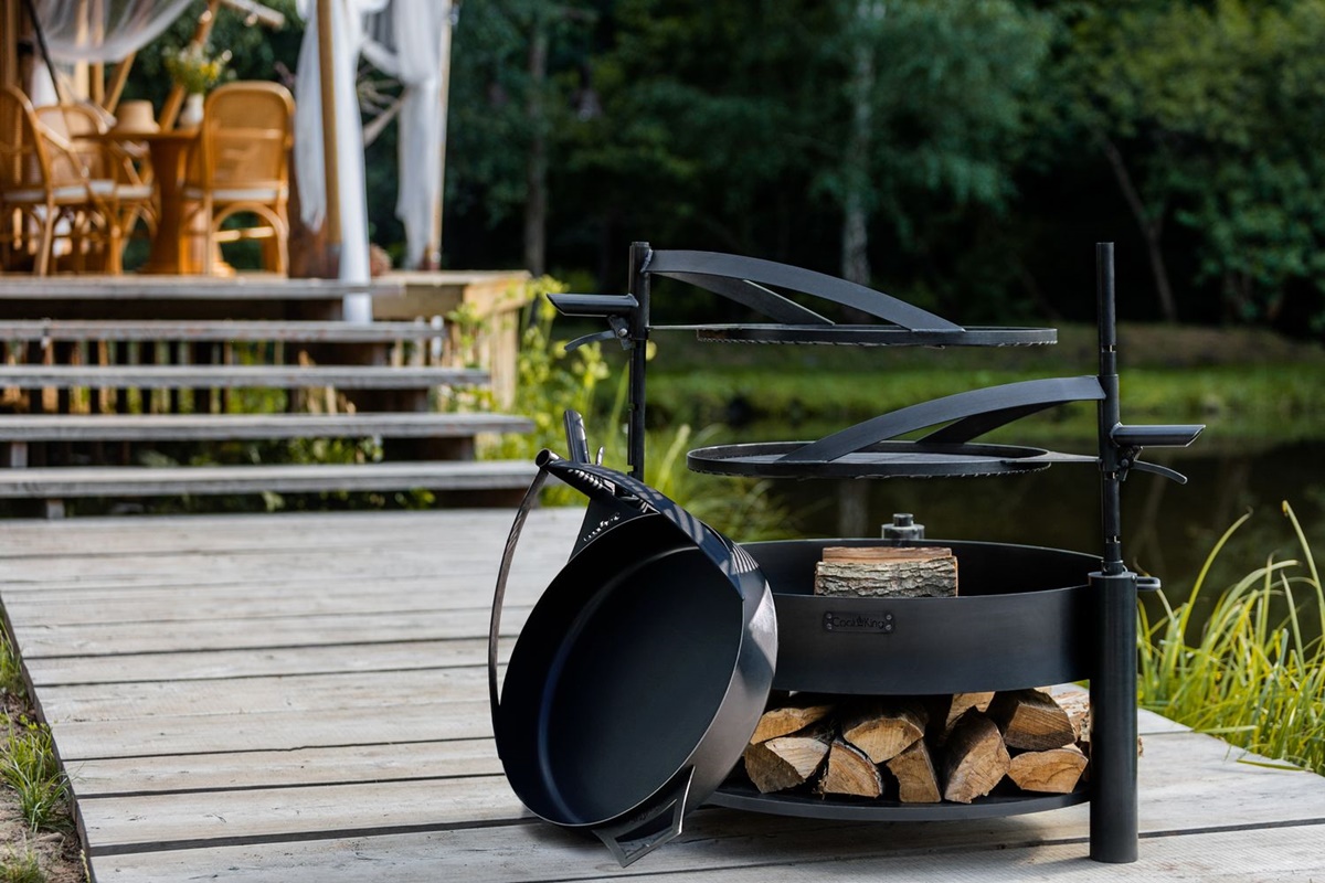 Zubehör Grillrost D 50 cm für Feuerschale Montana X und Bandito zum Befestigen am Mast aus Stahl