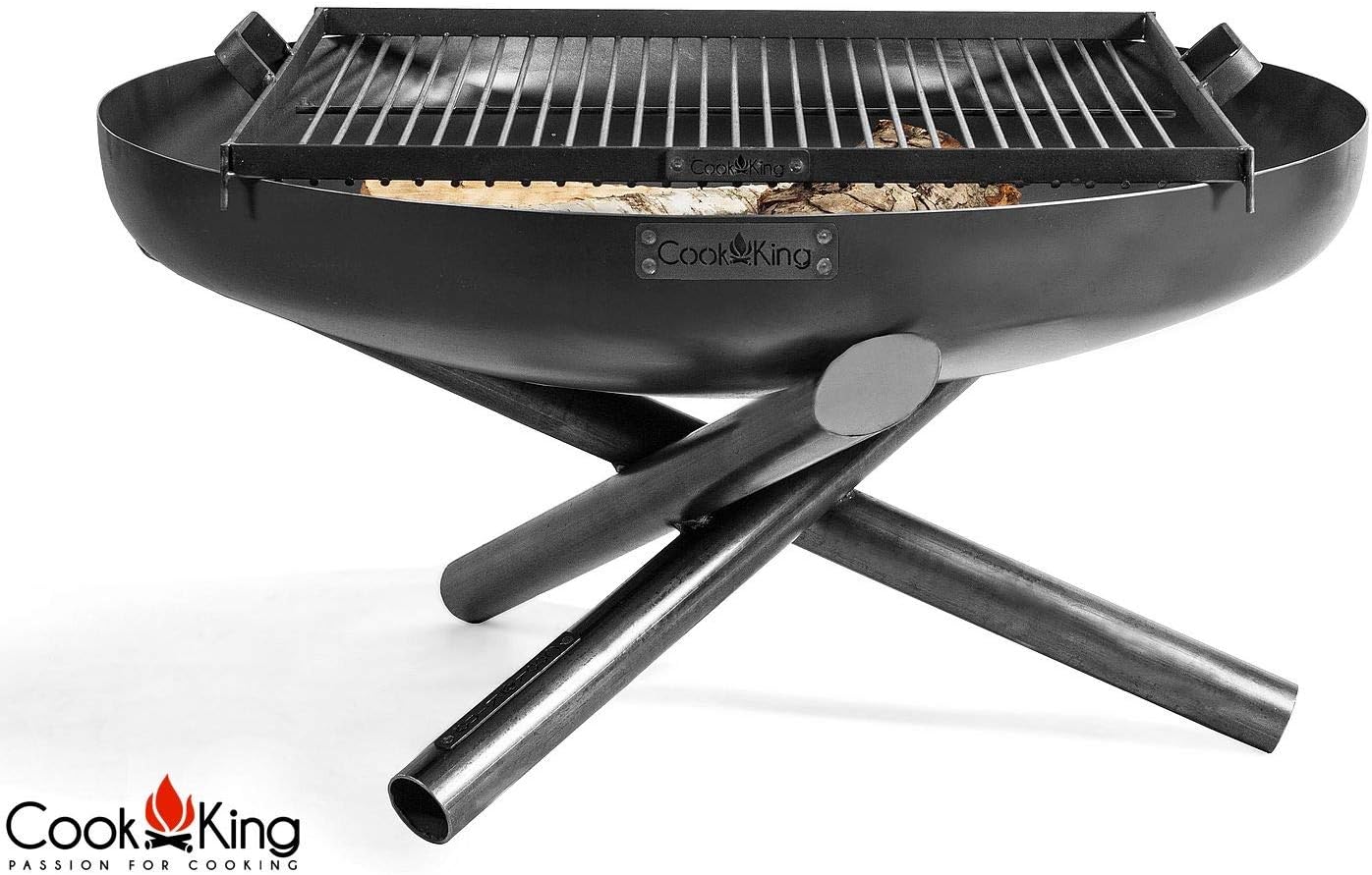 Grillrost aus Rohstahl 50 x 50 cm für Feuerschale Ø 70 cm Rost Grillgitter Grillen