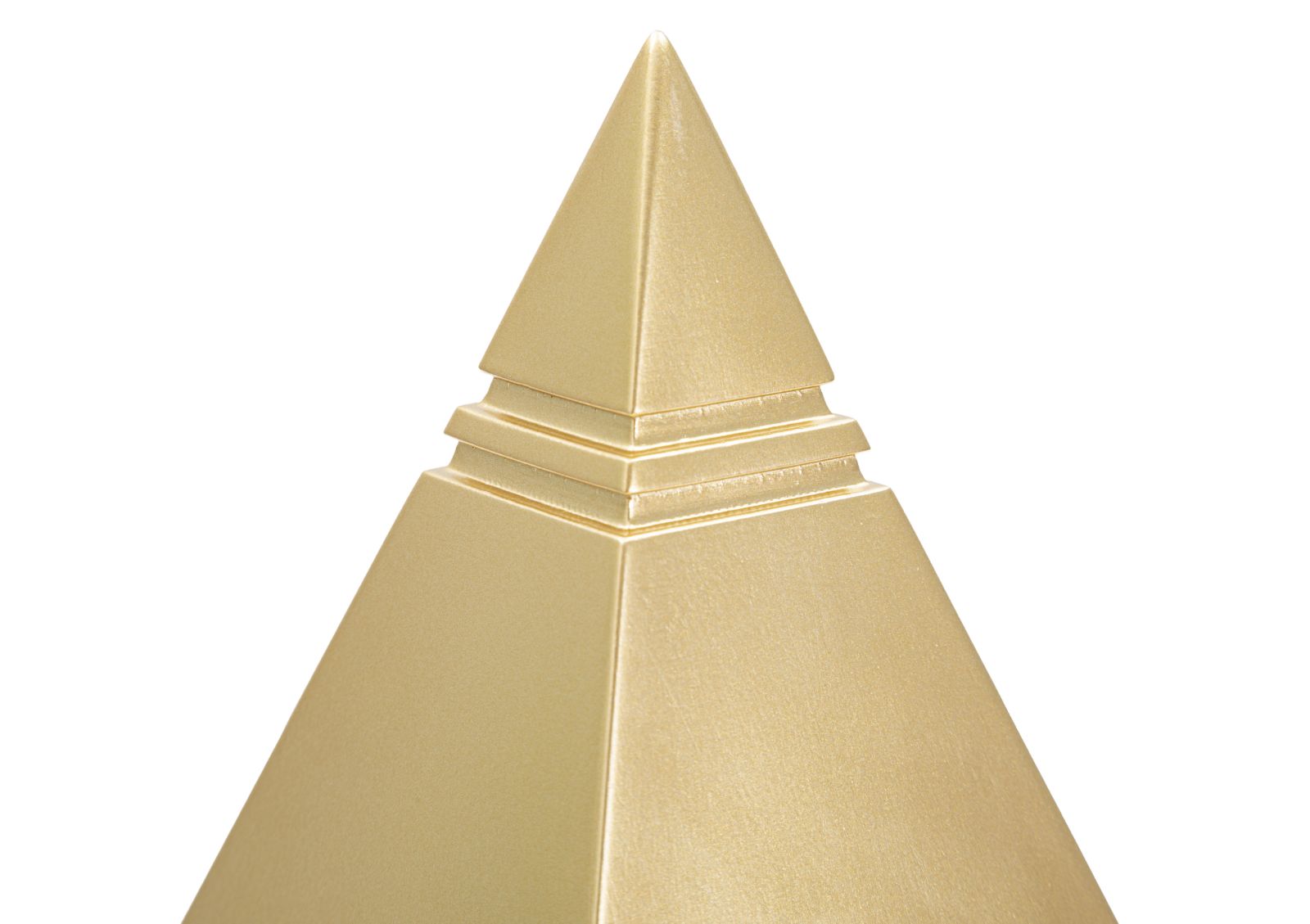 Pyramide Dekofigur Gold Mauro Ferretti, Schrägansicht von oben
