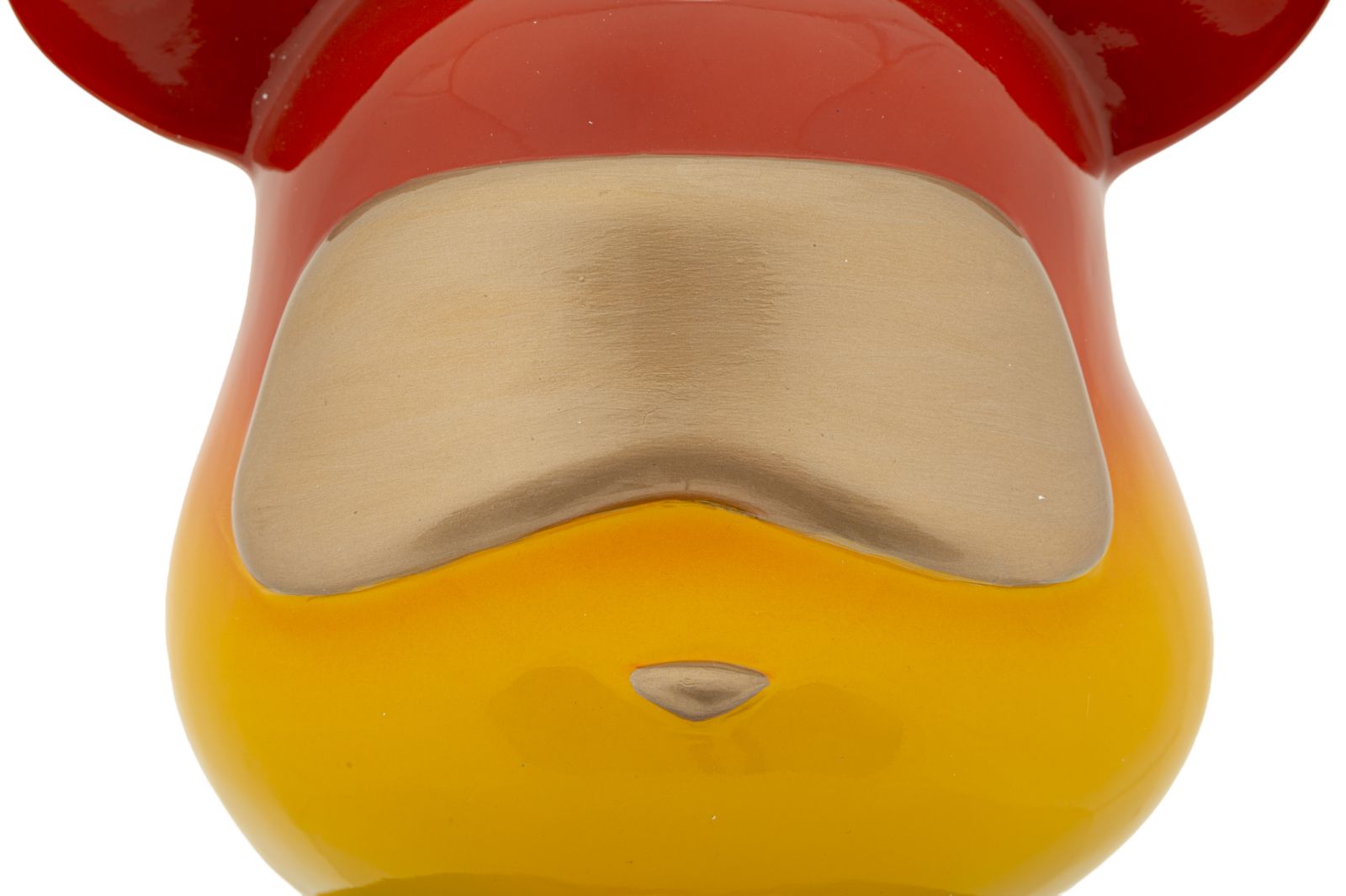 Bär mit Herz in Regenbogenfarben – ausdrucksstarke Dekofigur aus Polyresin für Wohnraum und Wintergarten H 42,5 cm