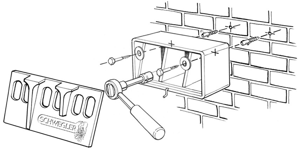 Naturschutzprodukt Sperlingskoloniehaus 1SP Fassadenquartier H 24,5 cm am Gebäude