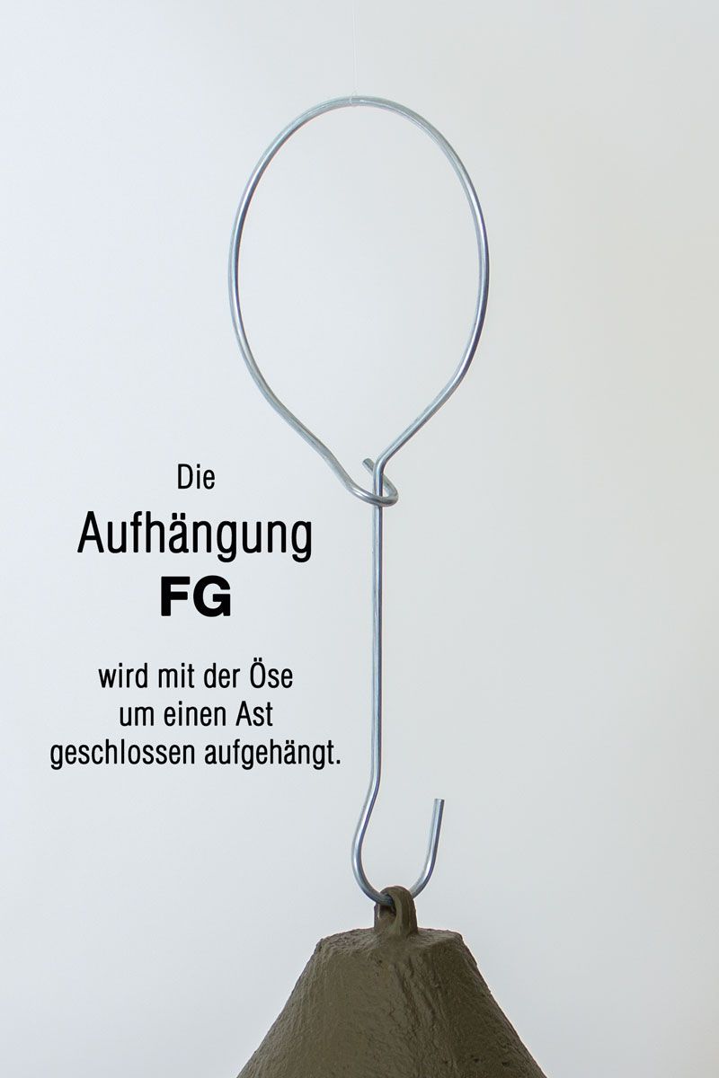 Naturschutzprodukt Nisthöhle Typ 2M mit FG Aufhängung Nisthilfe Flugloch 26 mm in rot