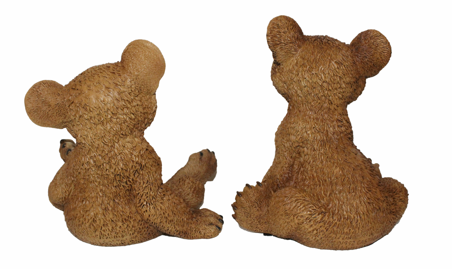 Dekofigur Sammler Tierfigur Bärfigur junge Bären 2-er Satz Kollektion Castagna aus Resin H 21-22 cm