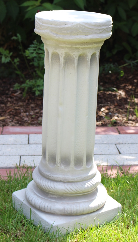 Beton Figur Skulptur ionische Säule H 47 cm Dekofigur Sockel Statue Gartenskulptur