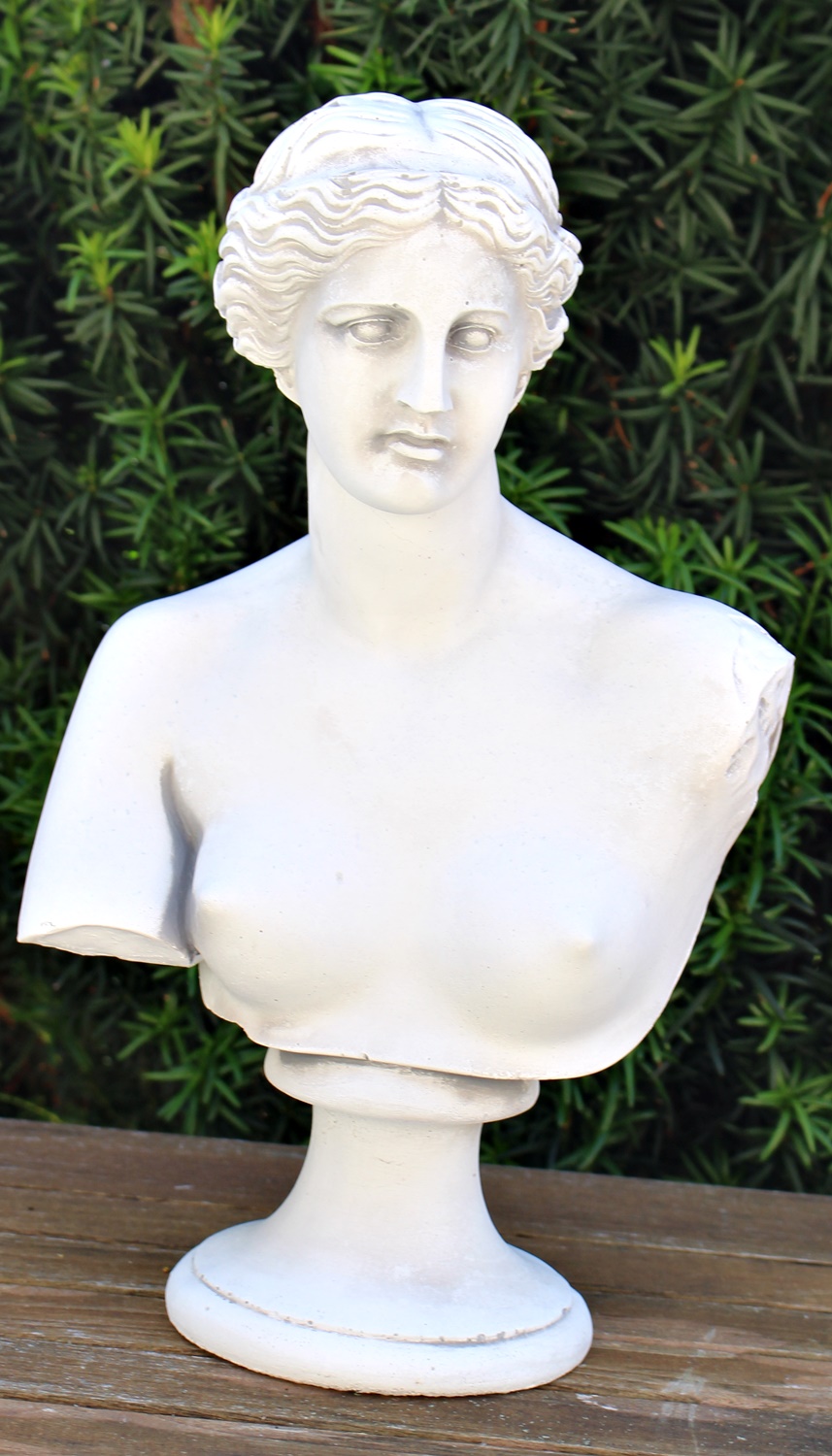 Beton Deko Statue Büste Venus von Milo Dekofigur Gartenskulptur für Garten oder Wohnbereich