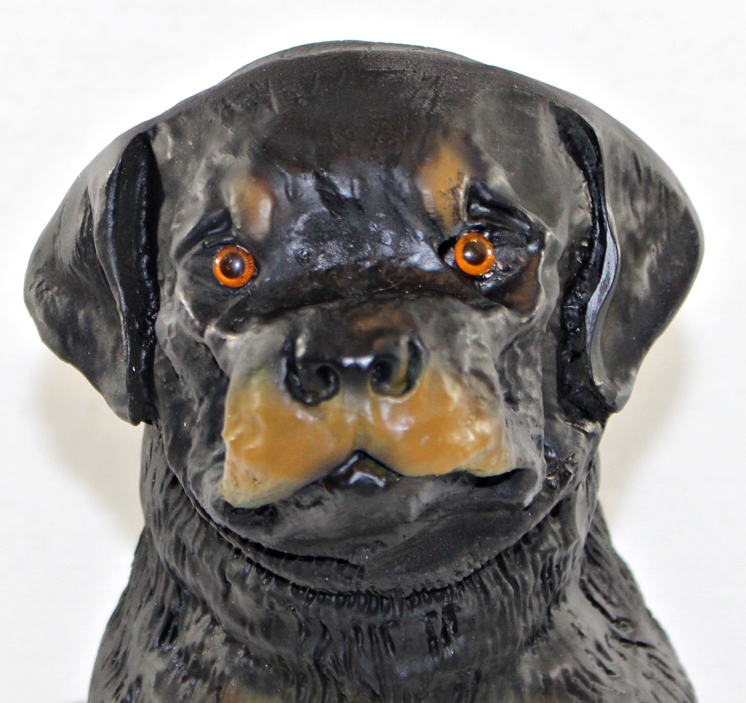 Dekorationsfigur Hund Rottweiler Welpe H 29 cm Dekofigur aus Kunstharz