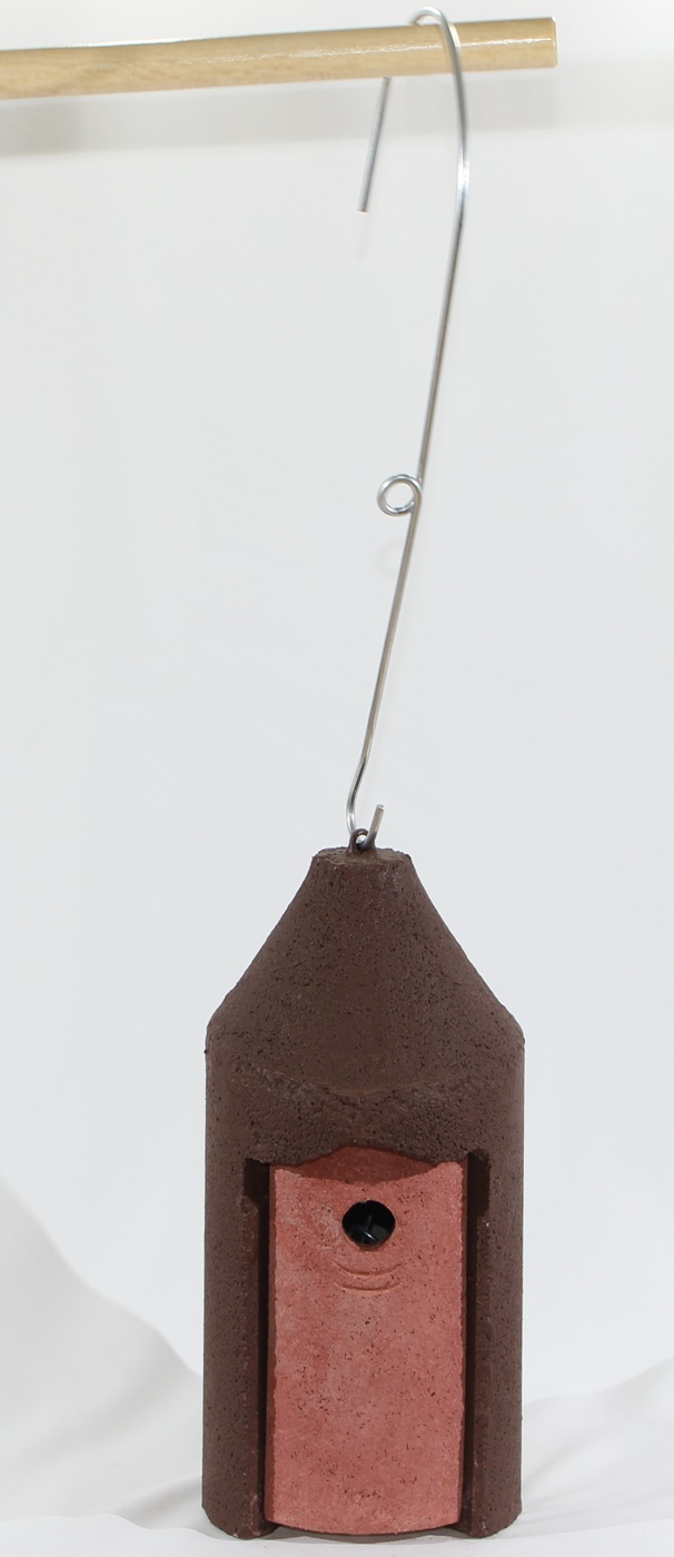 Naturschutzprodukt Nisthöhle Typ 2M Vogelhöhle braun freihängend FO Nisthilfe Flugloch 26 mm