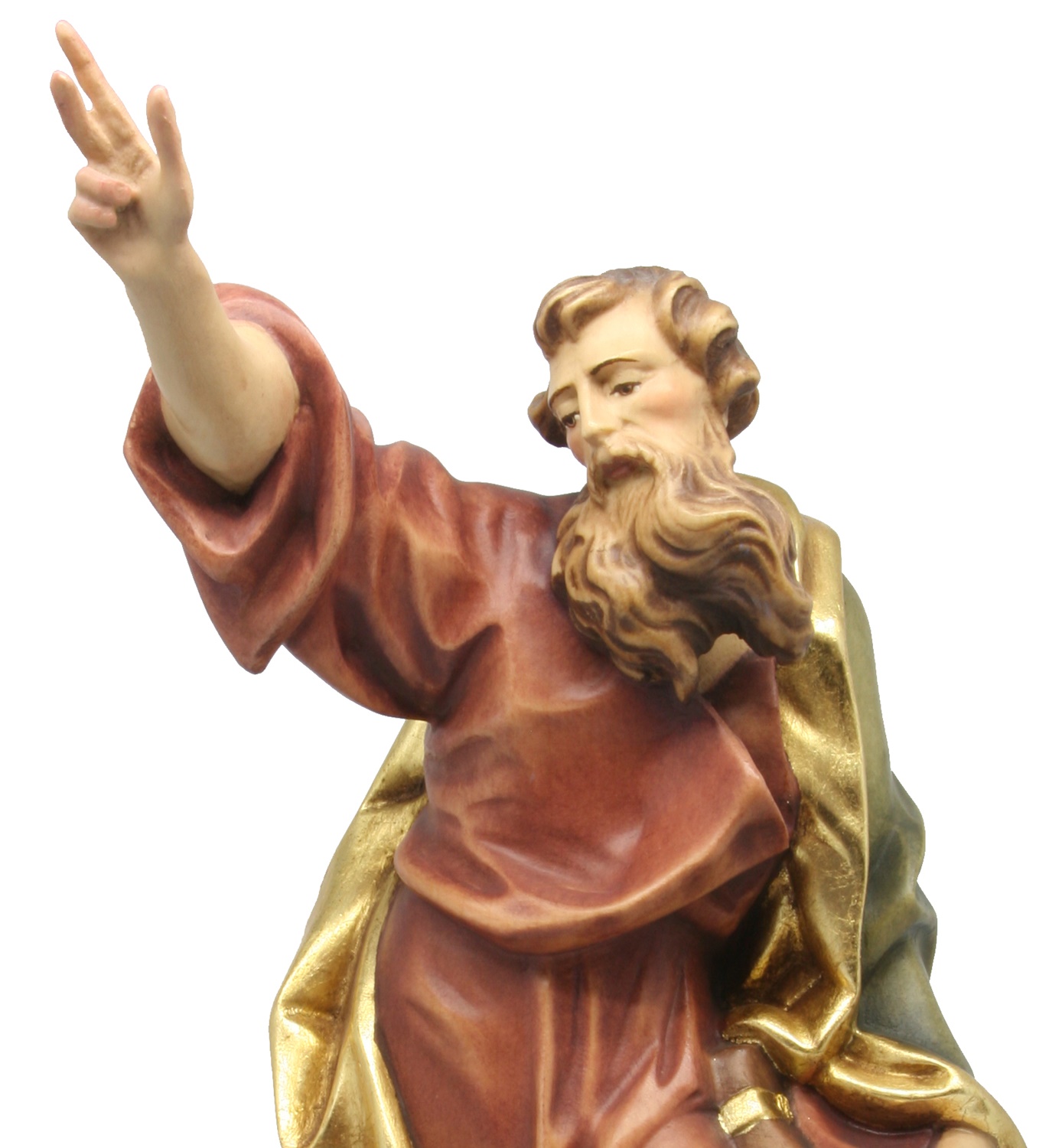 Heiligenfigur Heiliger Paulus H 15 cm Paulus von Tarsus Missionar Holzfigur Statue aus Ahornholz