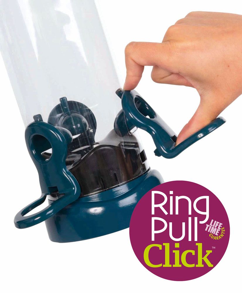 Naturschutzprodukt Futtersäule Flo Festival ultra - Blau/ Petrol Vogelprodukt H 102 cm Inhalt 5,2 l