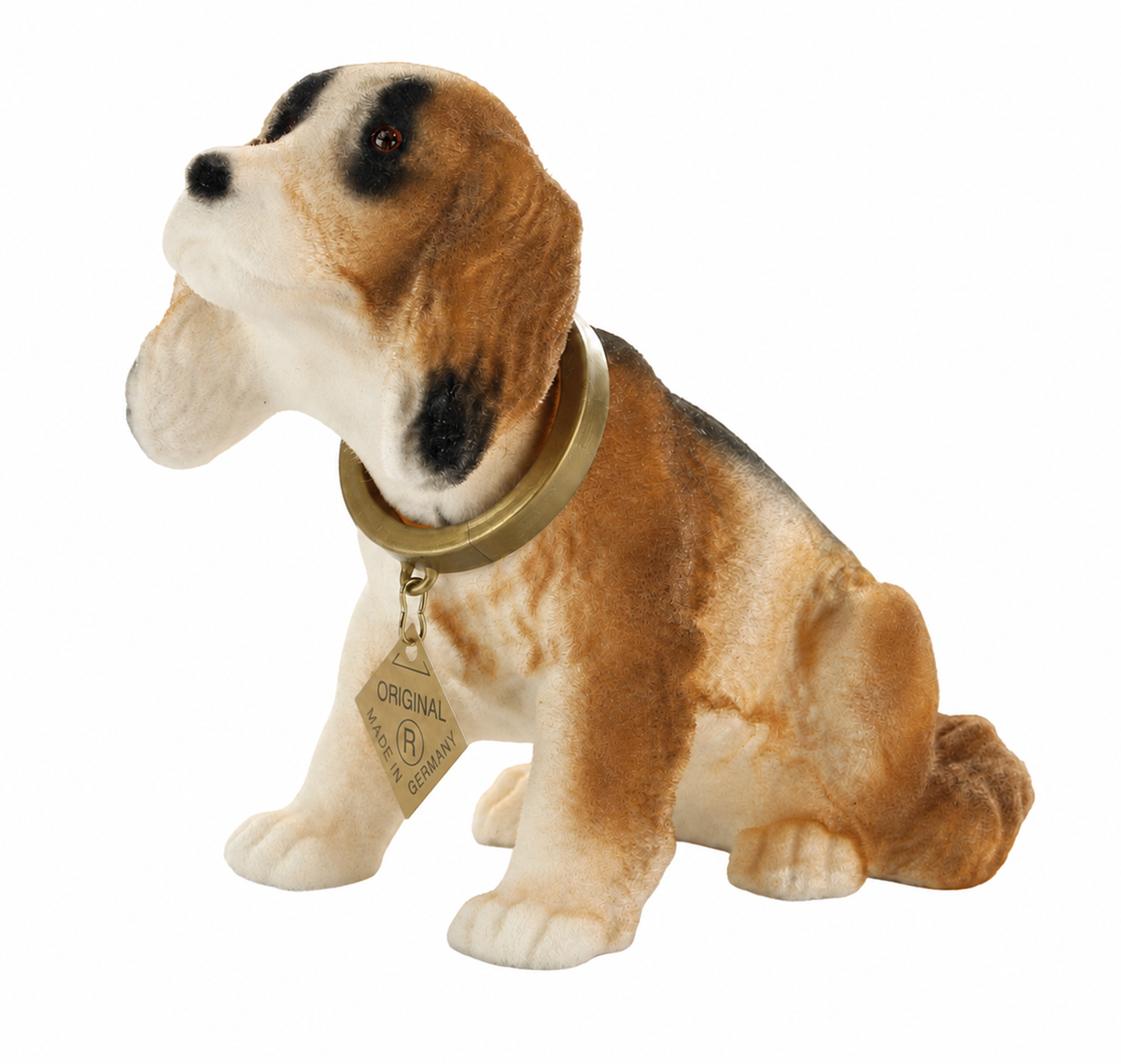 Wackel Figur Hund Bernhardiner Wackelfigur H 13 cm klein Dekofigur mit Wackelkopf
