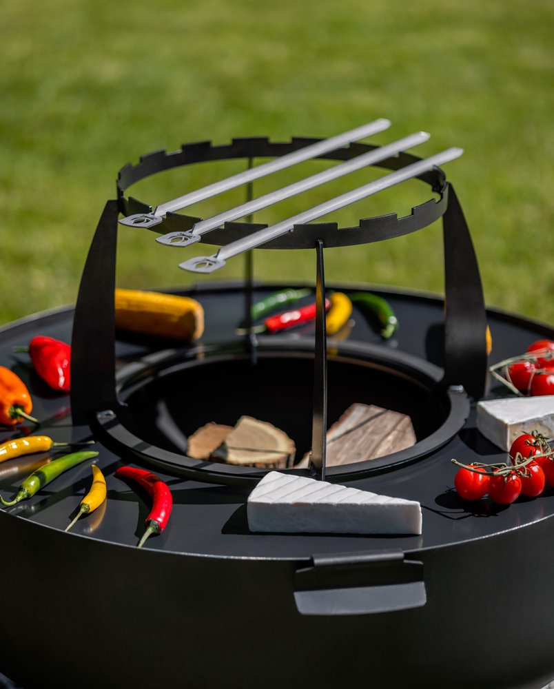 Hoher Spießring D 34 cm für Grillplatten mit 40 cm Öffnung – passend für Feuerschalen D 78 & 82 cm