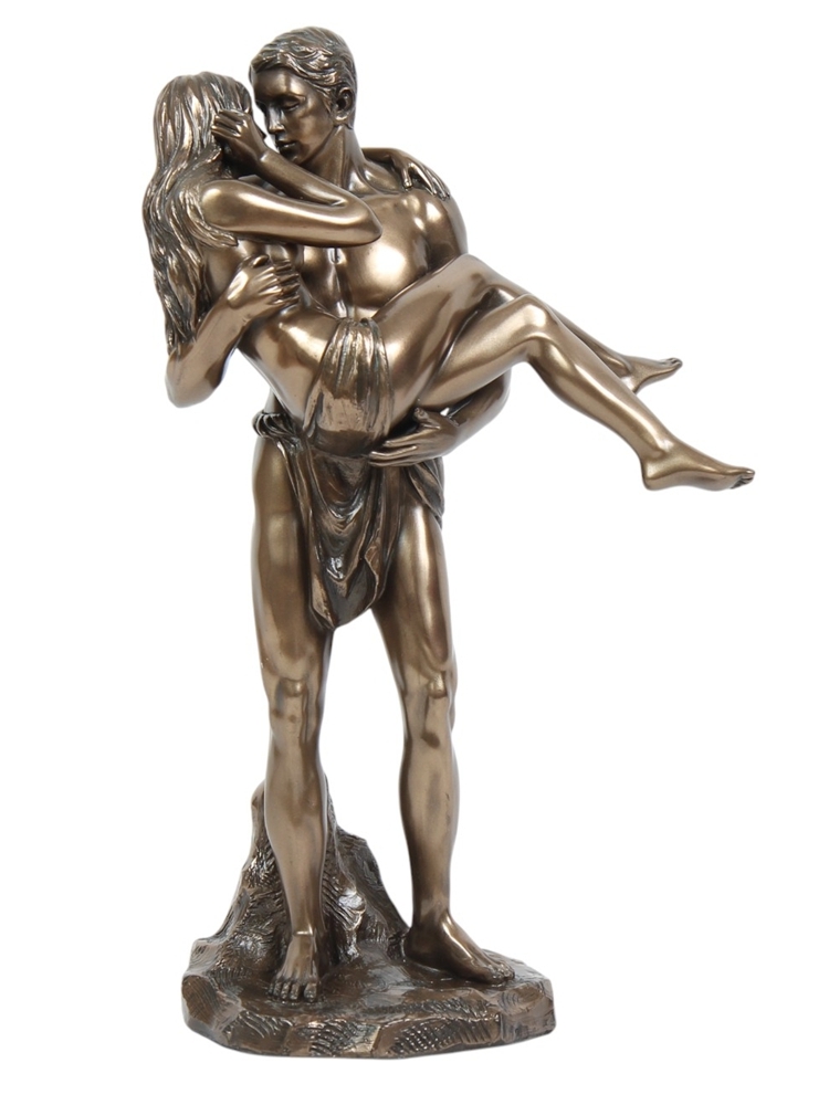 Dekofigur Body Talk Kollektion Lovers Paar Der Mann trägt seine Liebste  H 28 cm Skulptur Figur