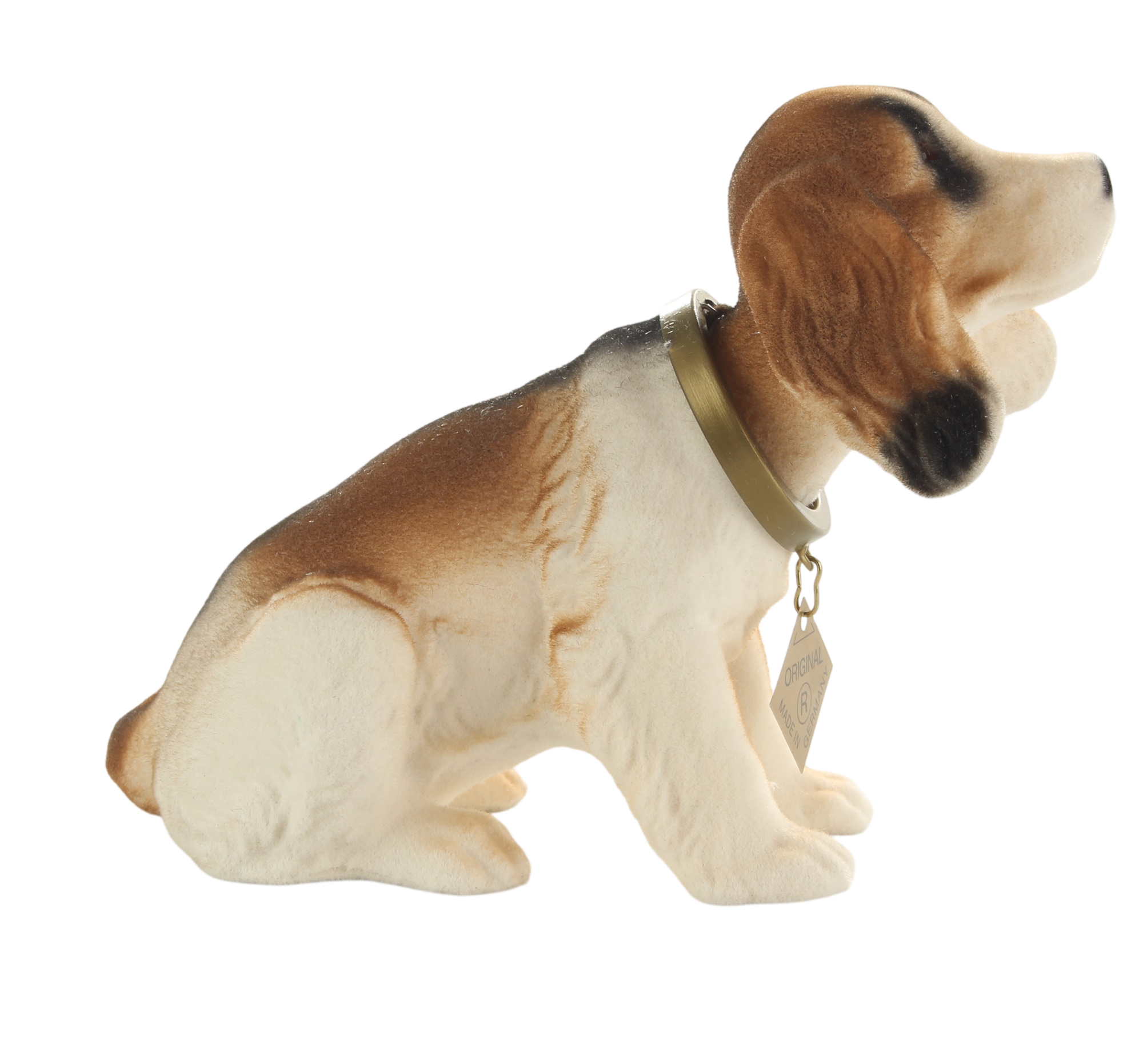 Wackel Figur Hund Bernhardiner Wackelfigur H 13 cm klein Dekofigur mit Wackelkopf