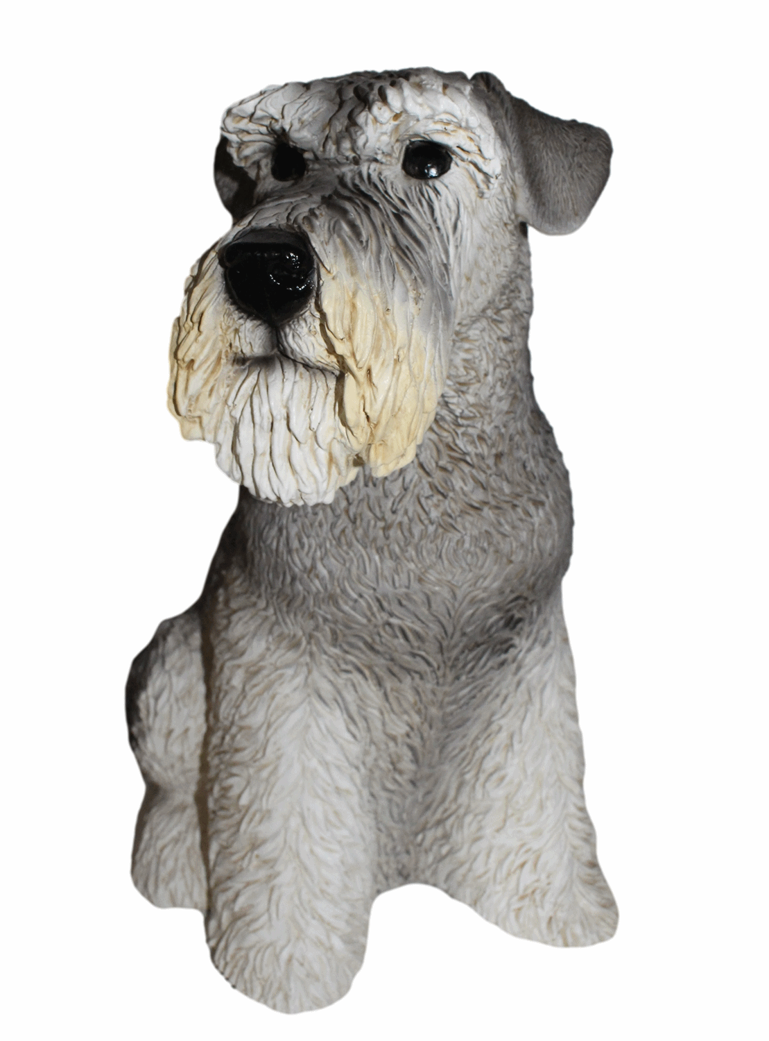 Deko Figur Hund Mittelschnauzer Hundefigur Schnauzer sitzend Kollektion Castagna aus Resin H 32 cm