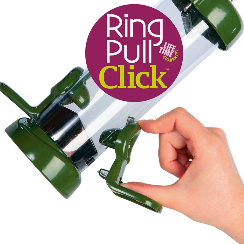 Futtersäule Ring-Pull mini mit Stab, Futterteller und Fülltrichter Vogelfutterspender wetterfest