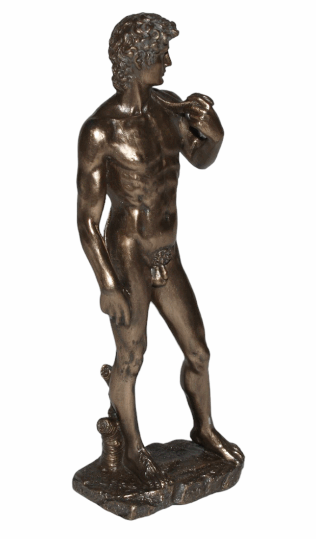 Dekofigur David von Michelangelo H 19 cm Deko Skulptur Parastone