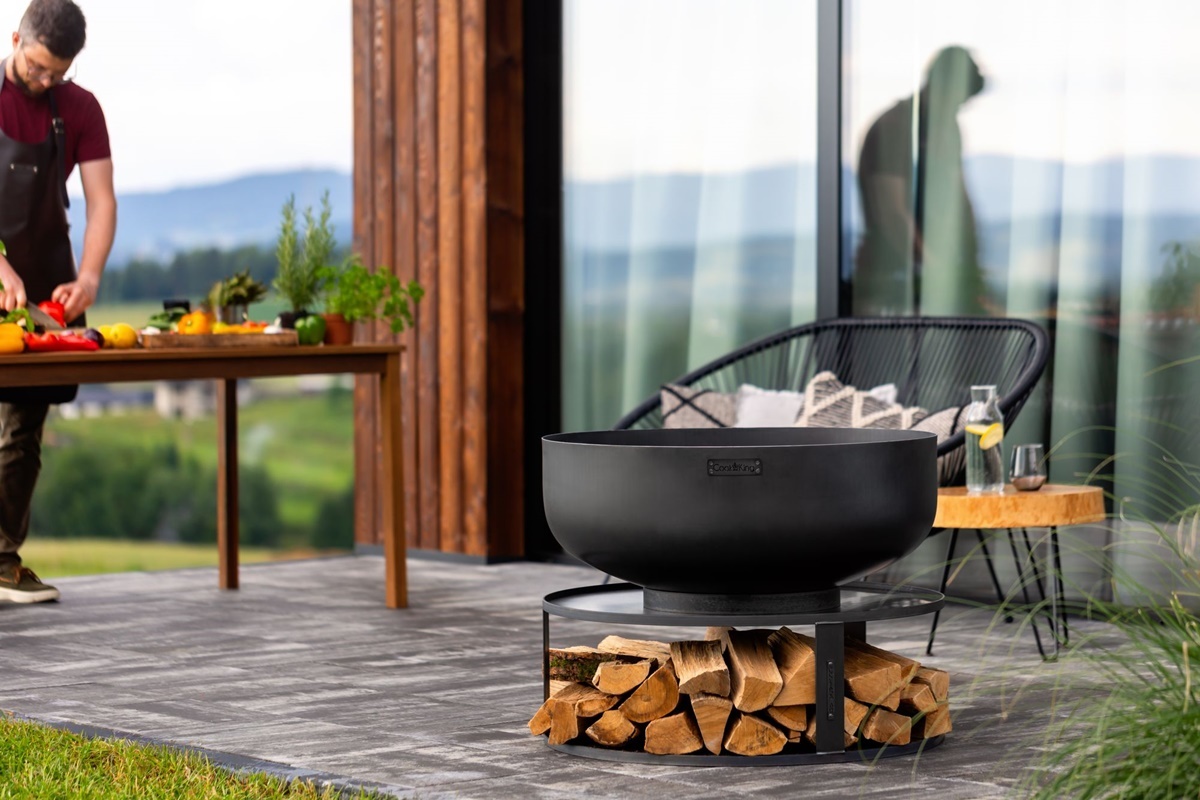 Feuerschale " Palermo XXL " Ø 60 cm Feuerstelle für den Garten Grillschale Feuerkorb aus Naturstahl