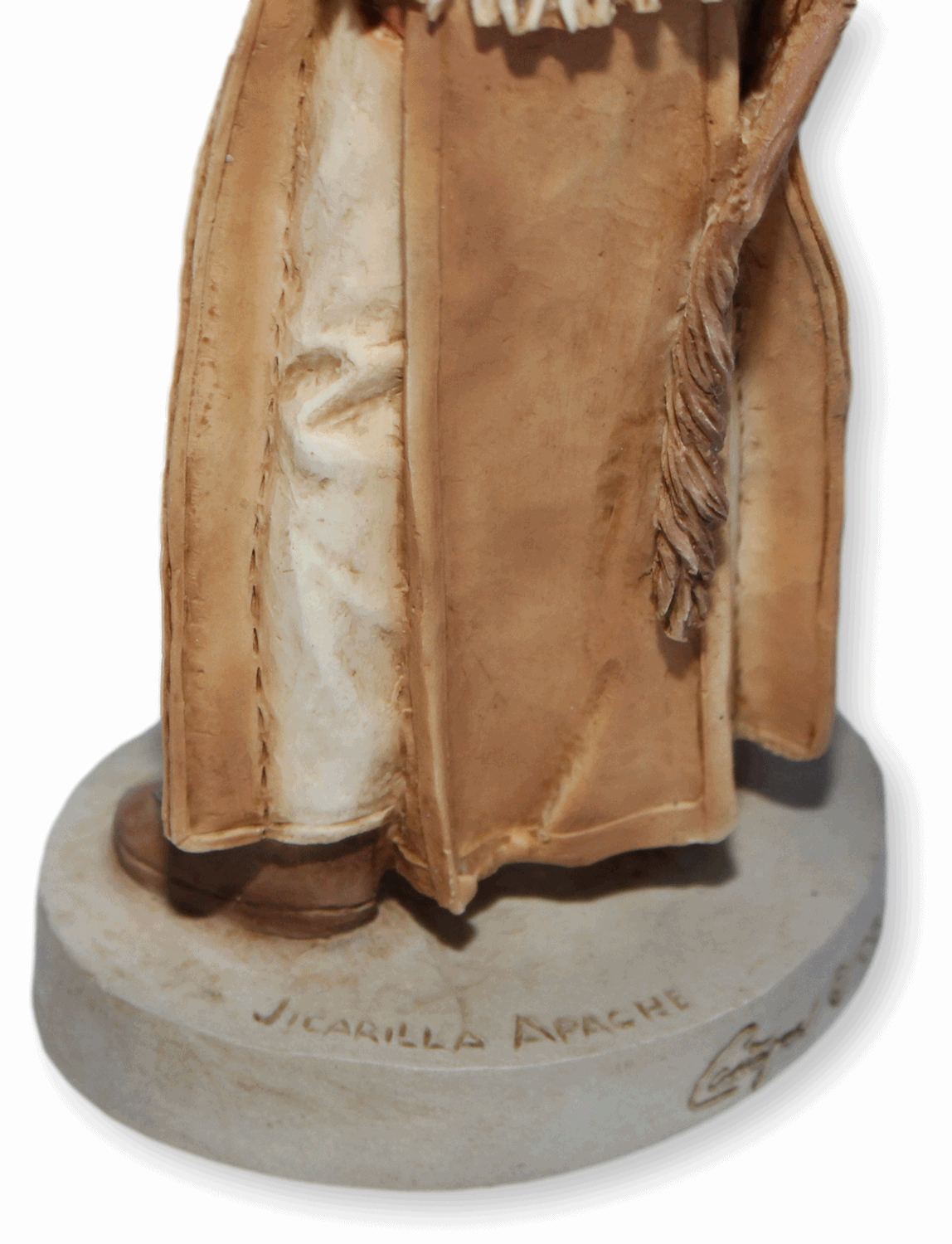 Indianerfigur Indianer Jicarilla Apache H 19 cm mit Kopfschmuck Native American Castagna