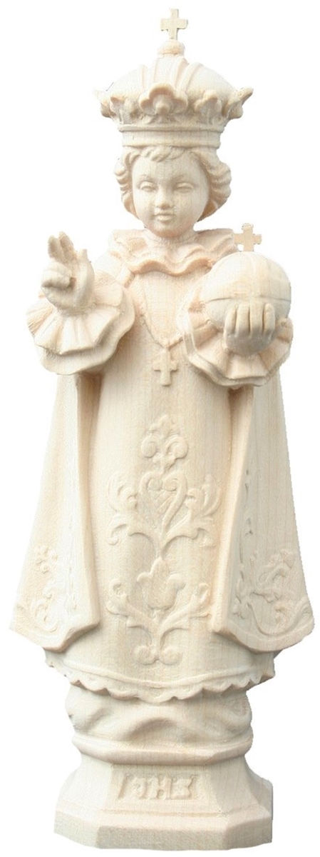 Heiligenfigur Prager Jesuskind Jesulein H 7,5 cm Natur farben Holzfigur Holzstatue Statue Ahornholz