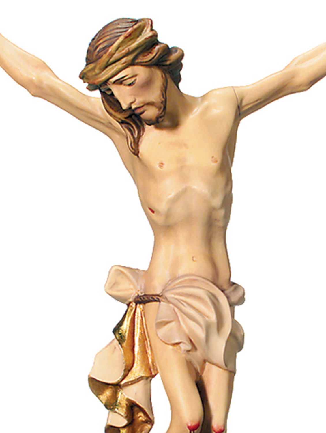 Holzfigur Jesus Christus Figur für Kruzifix/ Kreuz "Leonardo" H 10 cm Statue Ahornholz Holzstatue