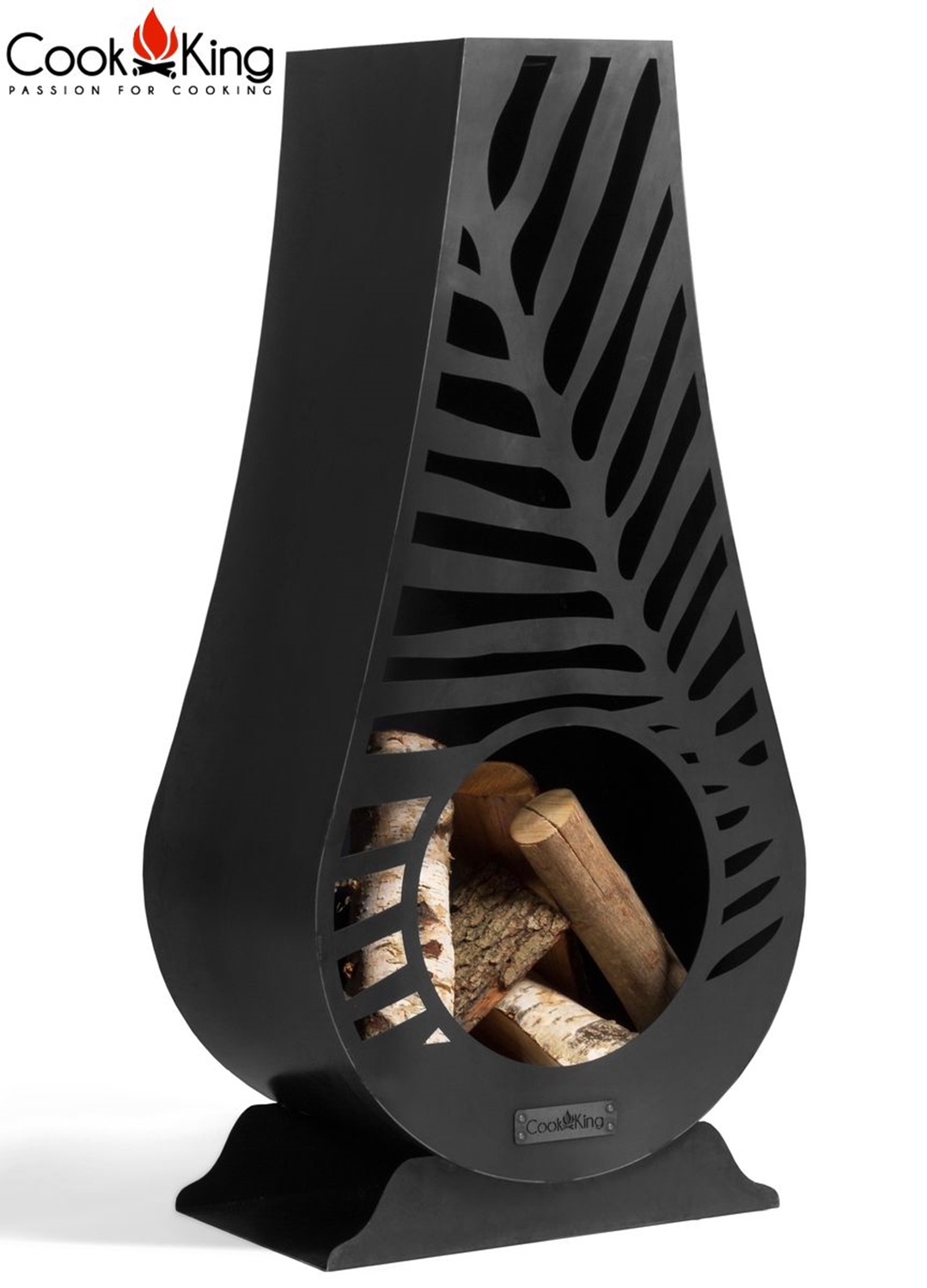 Gartenkamin "Lima" Gartenofen H 108cm zum Heizen und Grillen Terrassenofen aus Naturstahl Kamin Ofen