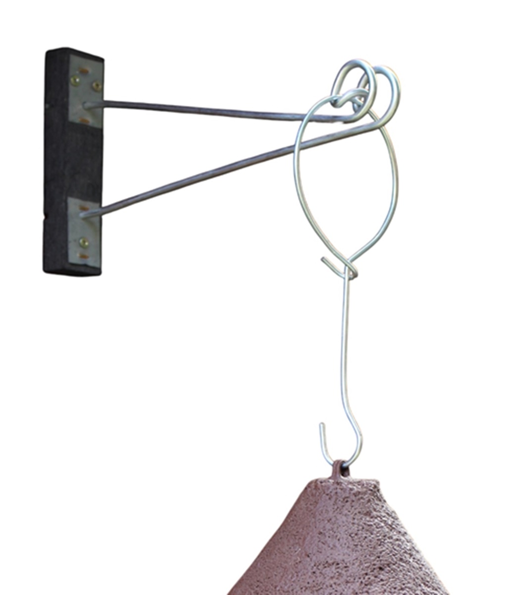 T-Träger als Abstandshalter für Nisthöhlen und Futtersäulen – Wandhalter aus Metall und Holz für Hauswand, Balkon und Terrasse, Länge 31 cm