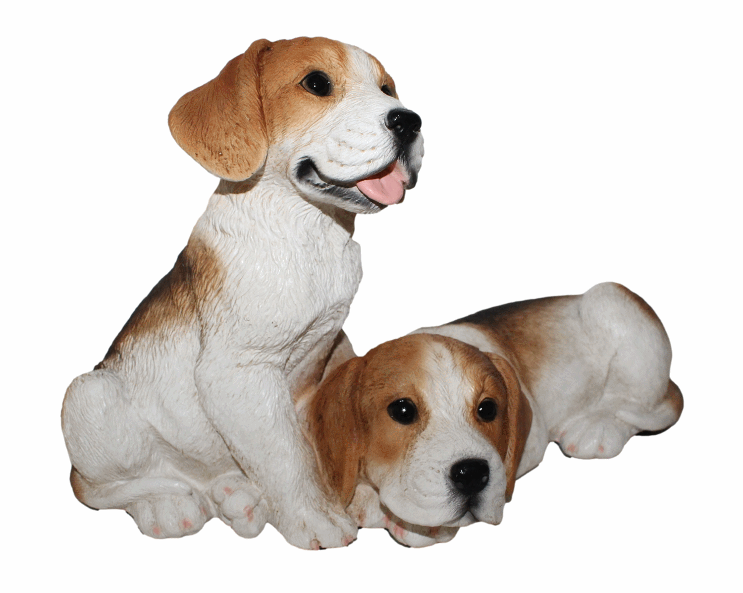 Deko Figur Hund britische Beagle Welpen Hundefigur Hundewelpen Kollektion Castagna aus Resin H 20 cm