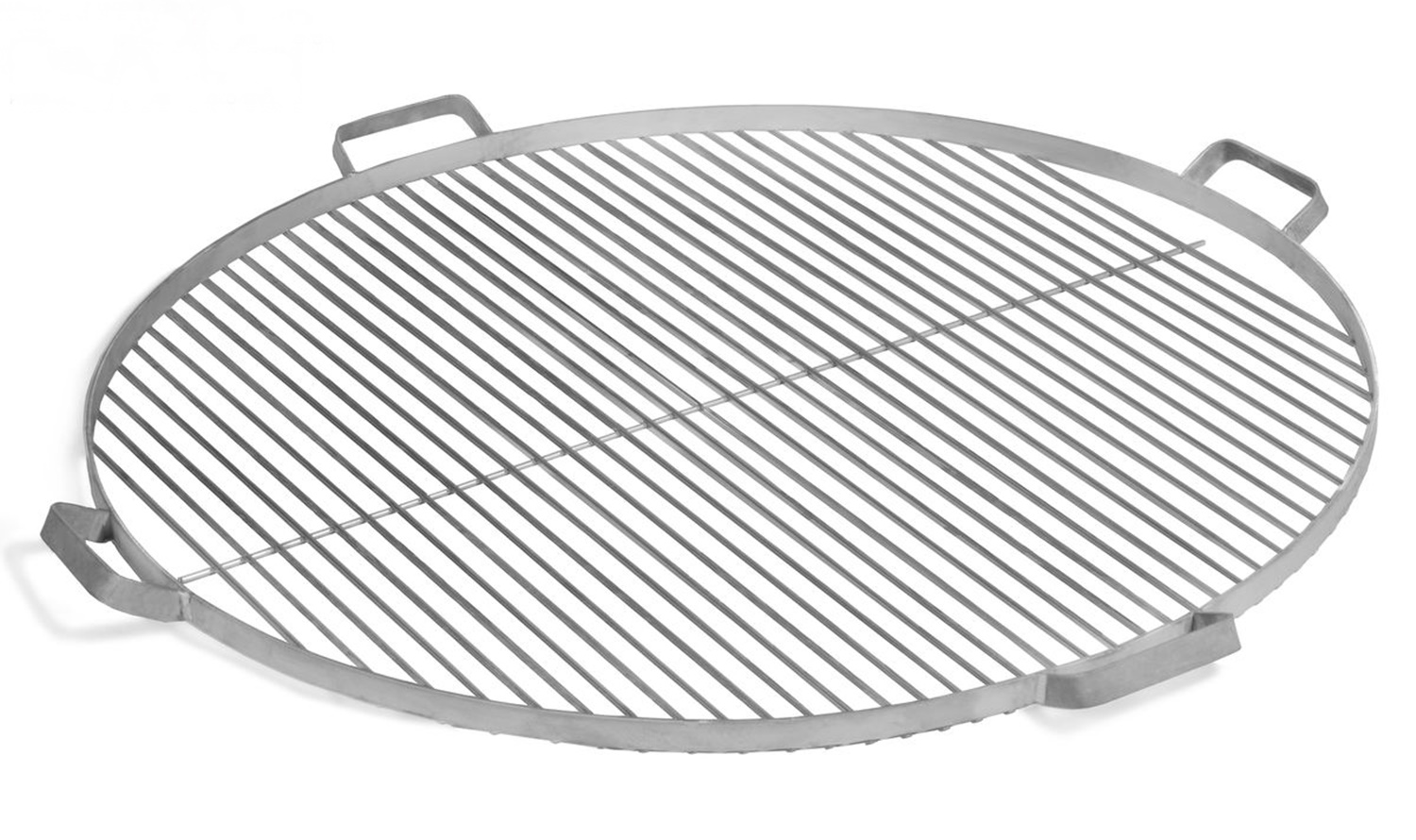 Grillrost mit 4 Griffen aus Edelstahl Ø 80 cm Rost für Feuerschalen Grillgitter rund Grillen