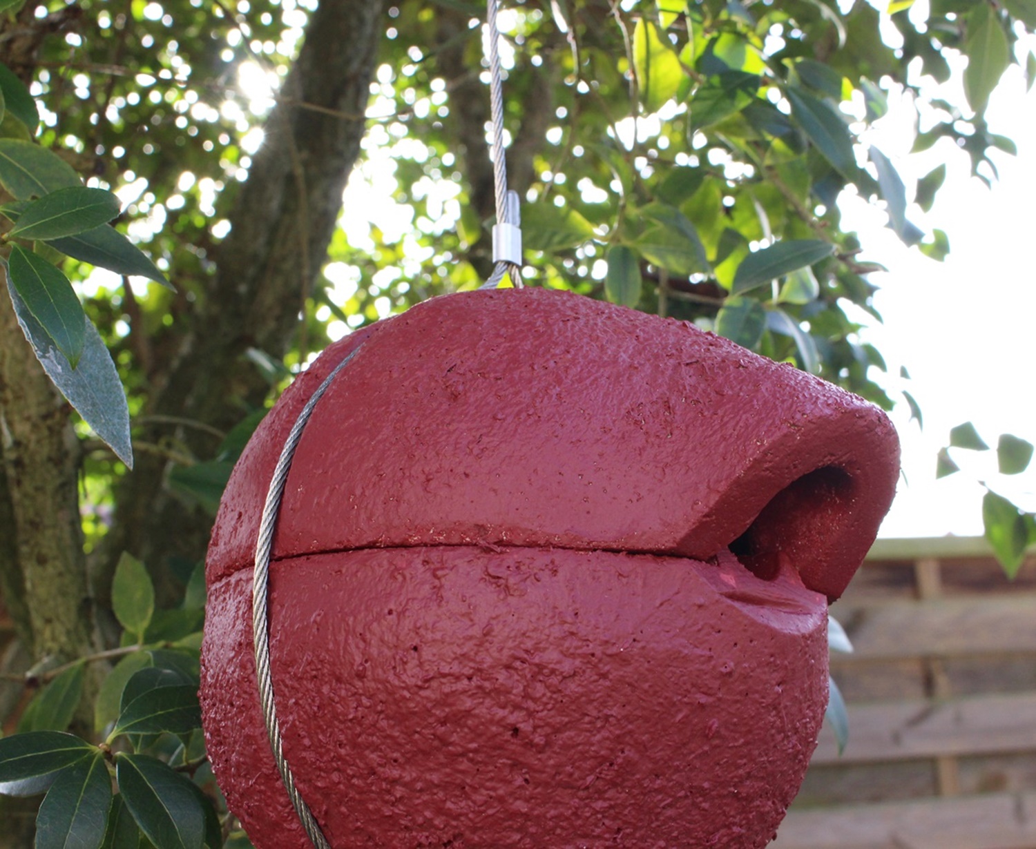 Naturschutzprodukt Nisthilfe Zaunkönigkugel 1ZA Herbstlicht rot Satz 2 Stück Flugloch 30 x 27 mm