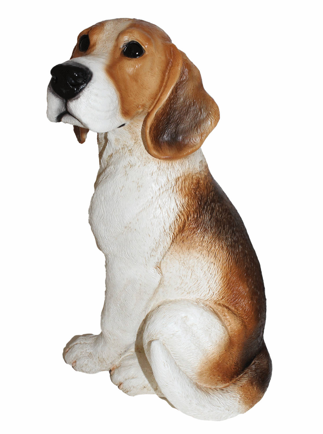Deko Figur Hund britischer Beagle Adult Hundefigur sitzend Kollektion Castagna aus Resin H 31 cm