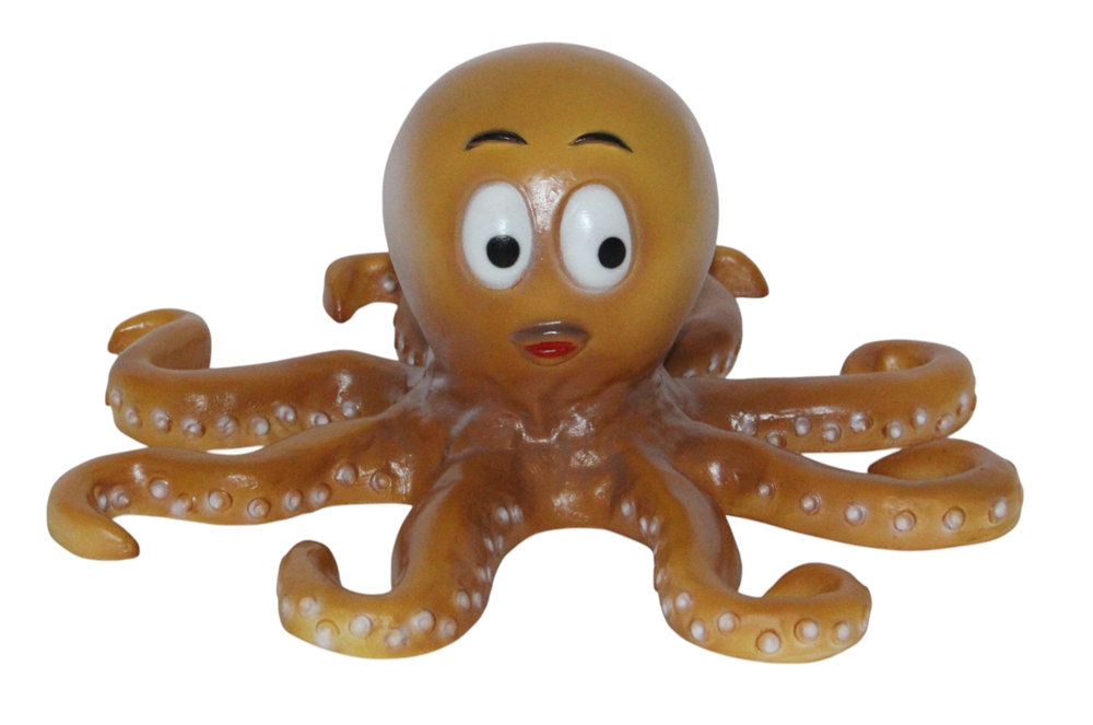 Lustige Oktopus-Figur Krake mit großen Augen Höhe 14 cm Dekofigur Gartenfigur aus Kunststoff