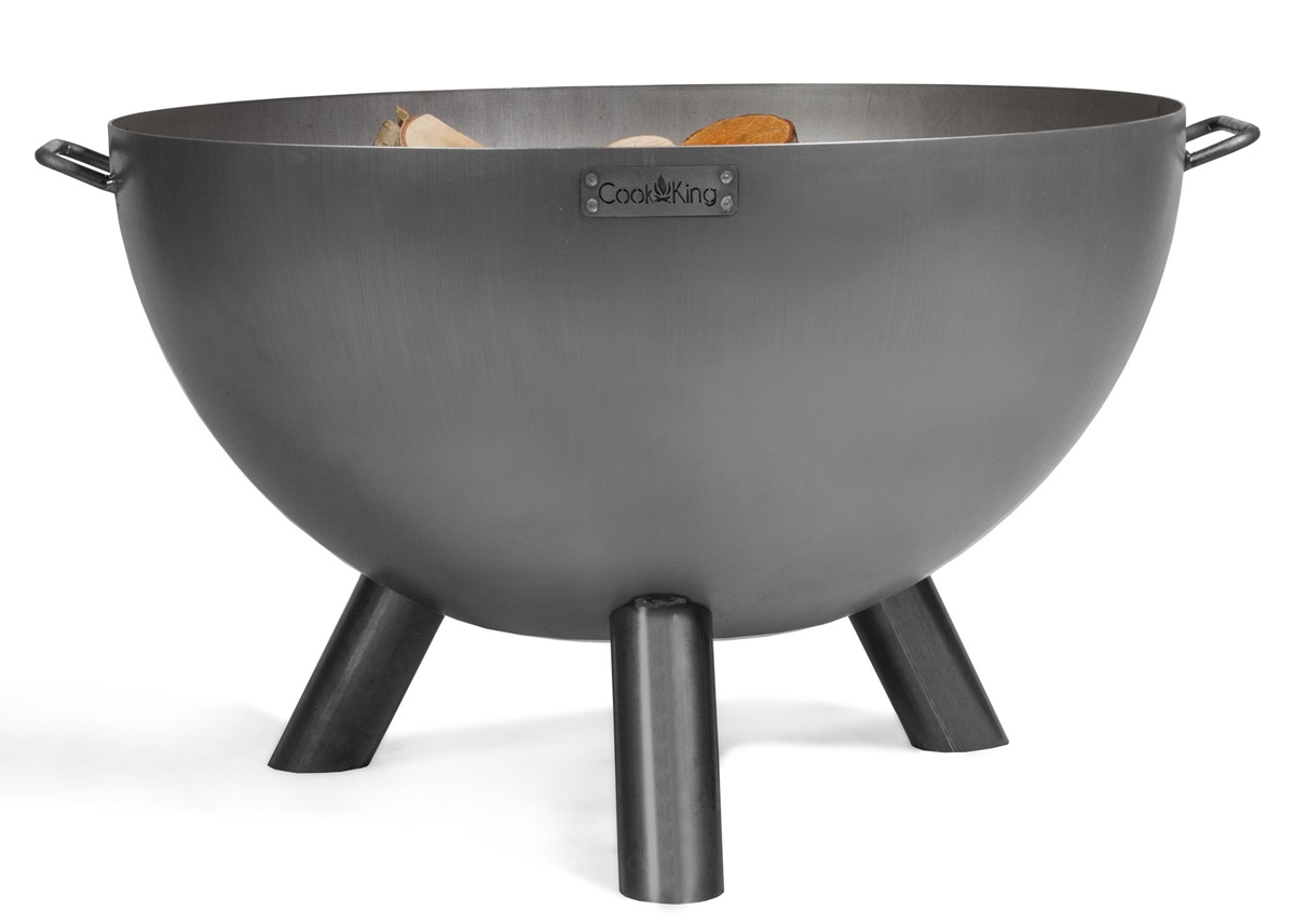 Feuerschale Premium KONGO D 85 cm tiefe Grillschale Feuerstelle für Garten Terrasse aus Naturstahl