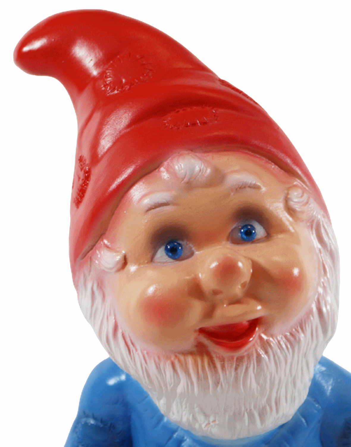 Gartenzwerg Deko Garten Figur Zwerg Straßenfeger stehend mit Feger in Händen aus Kunststoff H 31 cm