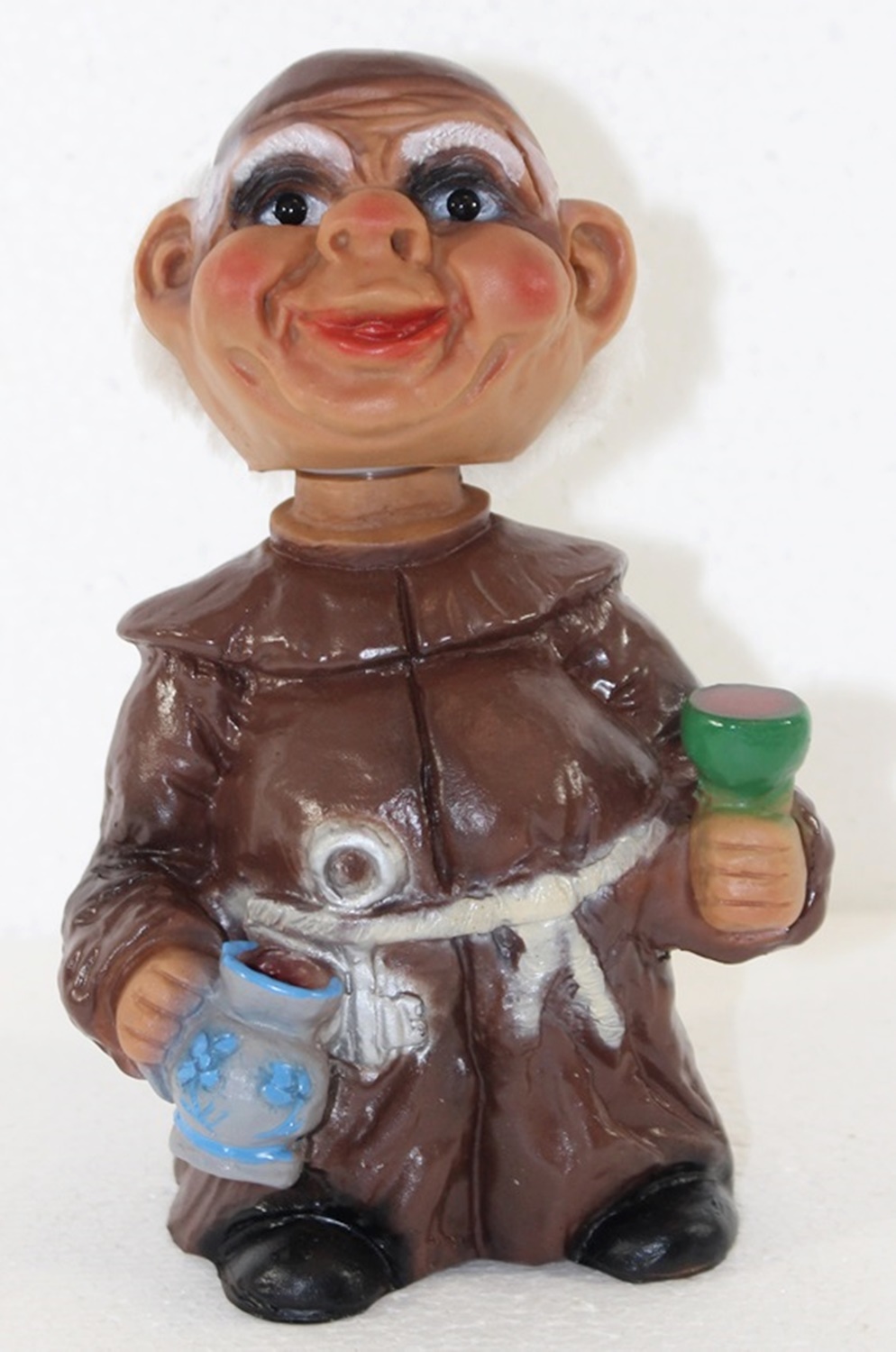 Souvenir Wackel Figur Mönch klein H 15 cm Wackelfigur Original mit Wackelkopf