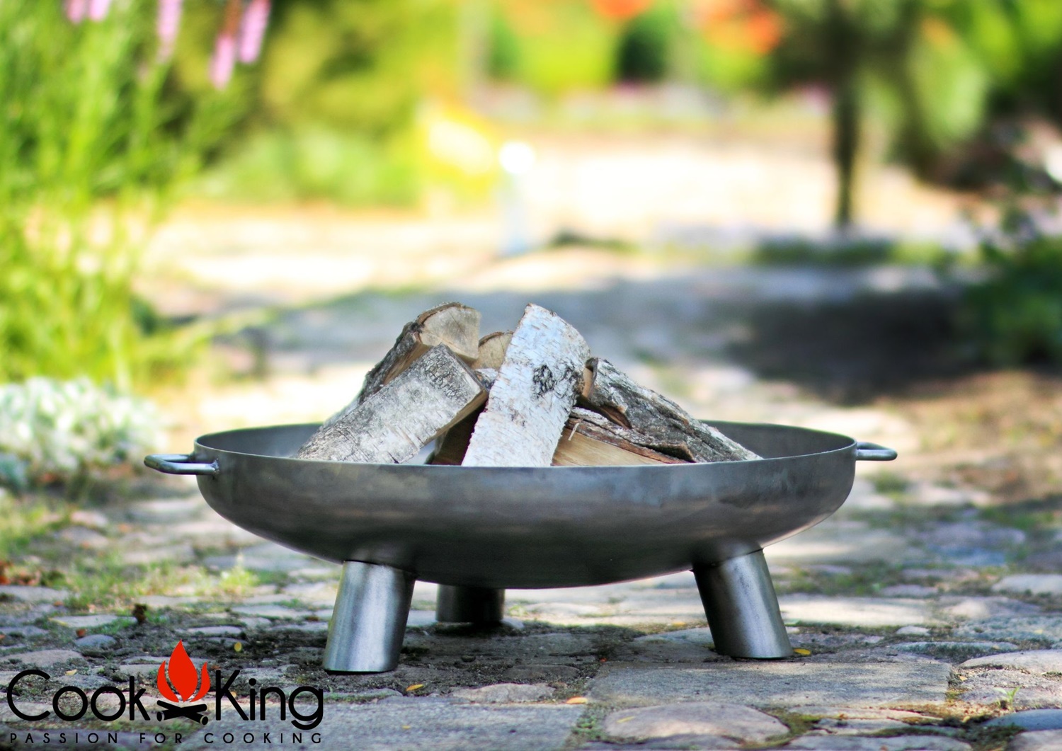 Feuerschale "Bali" Ø 70cm Feuerstelle für den Garten aus Stahl Feuerkorb als Wärmequelle oder Grill