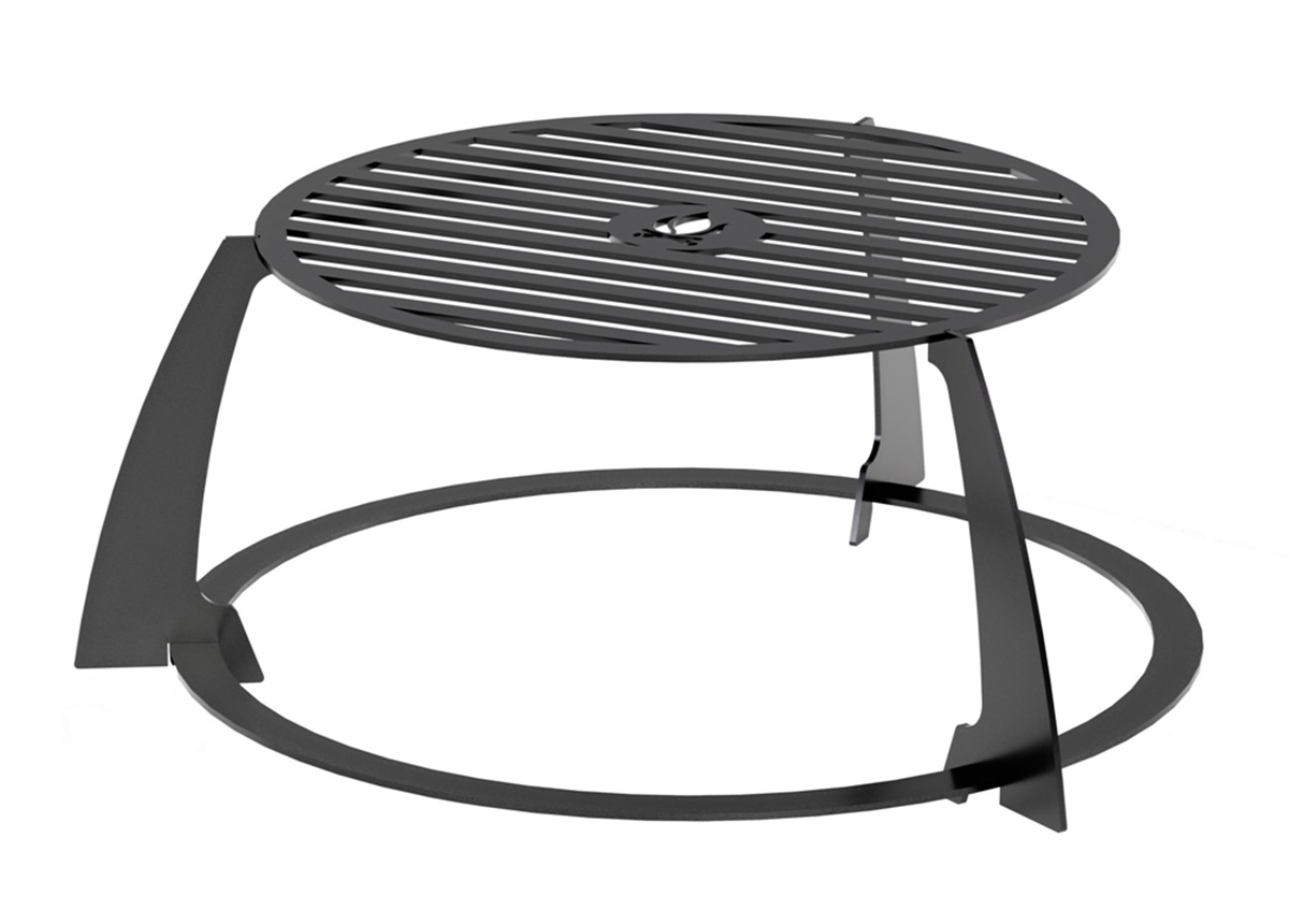 Hoher Grillrost Ø 38 cm für Grillplatten mit 50 cm Öffnung –passend für Feuerschalen Ø 98 & 102 cm