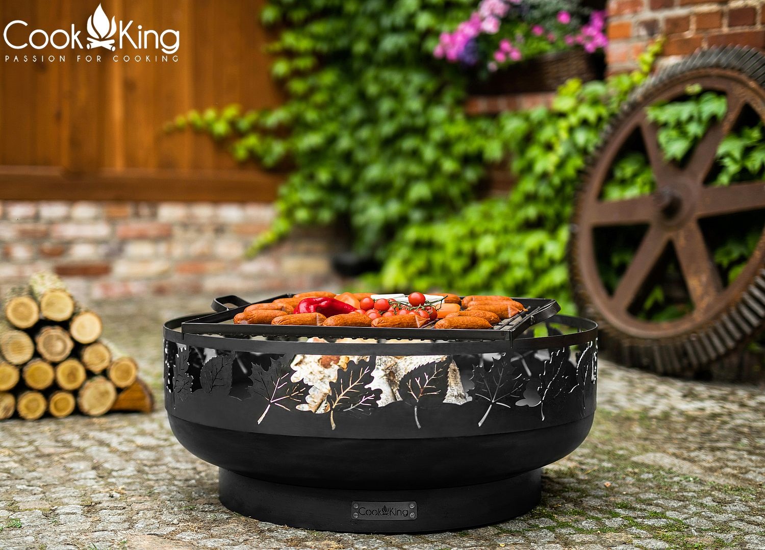Feuerschale "Toronto" Ø 80 cm Feuerstelle für Garten aus Stahl Feuerkorb als Wärmequelle oder Grill